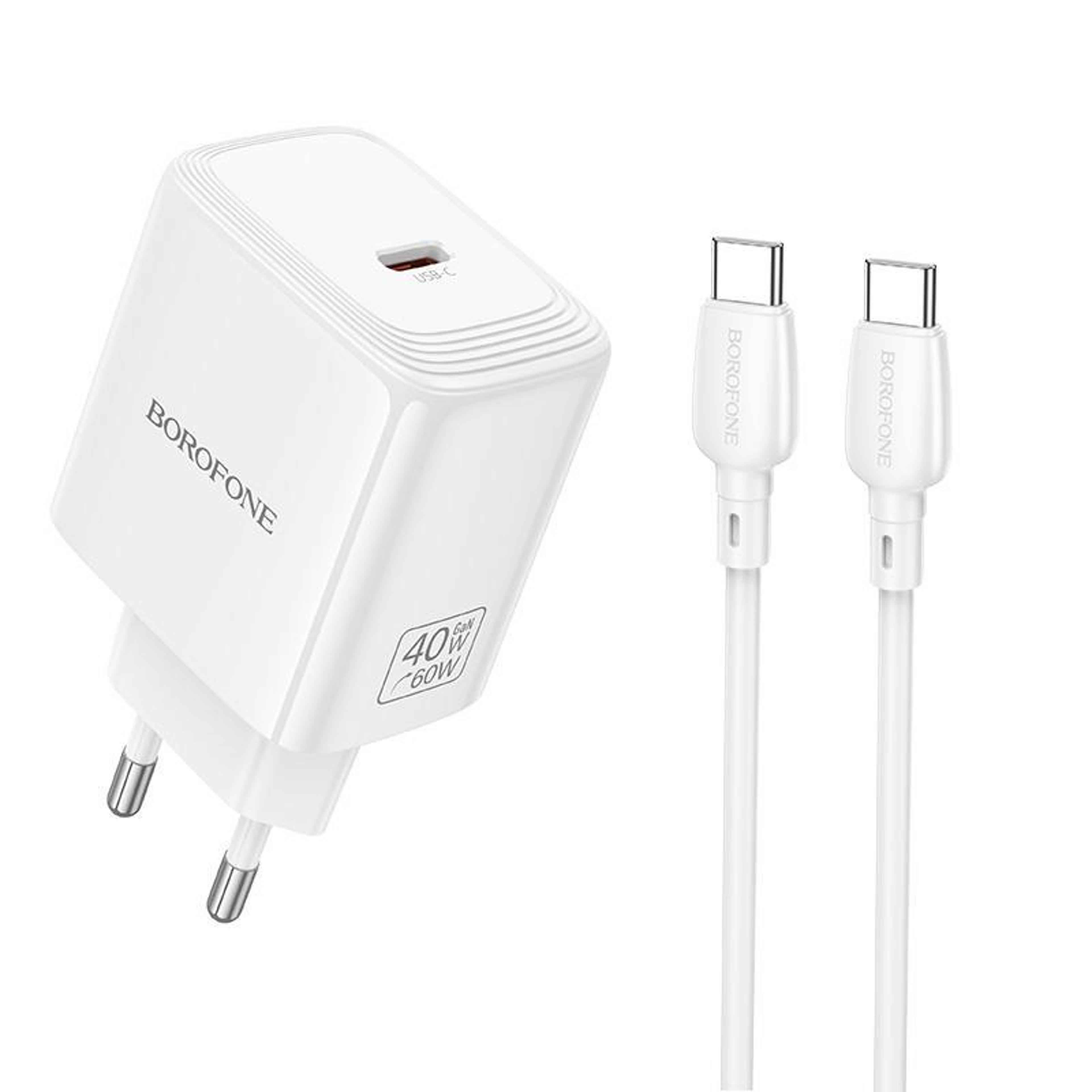 bn33 40w fast usb-c charger with cable compact pd power adapter