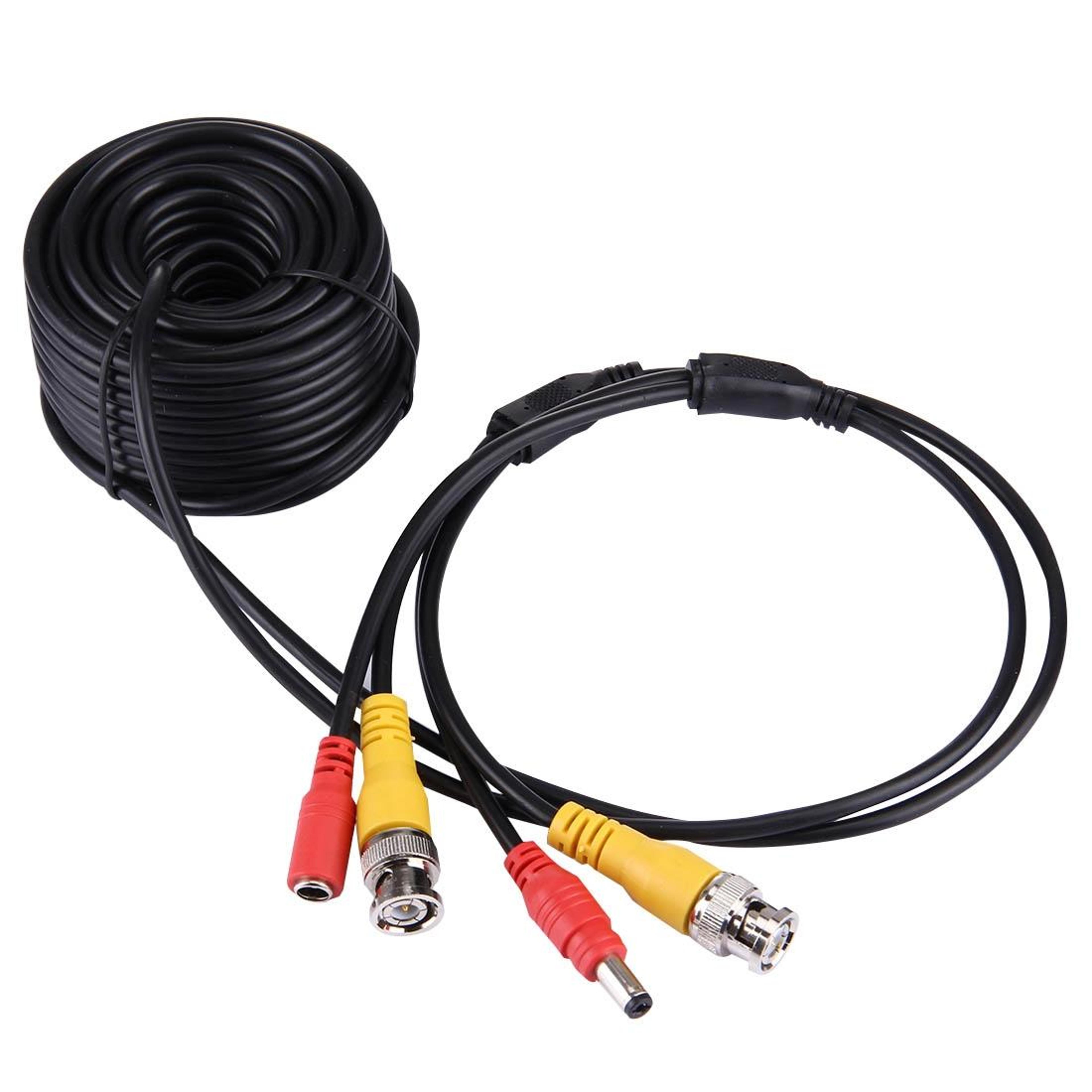 10m rg59 cctv cable with power video bnc connectors for reliable surveillance setup