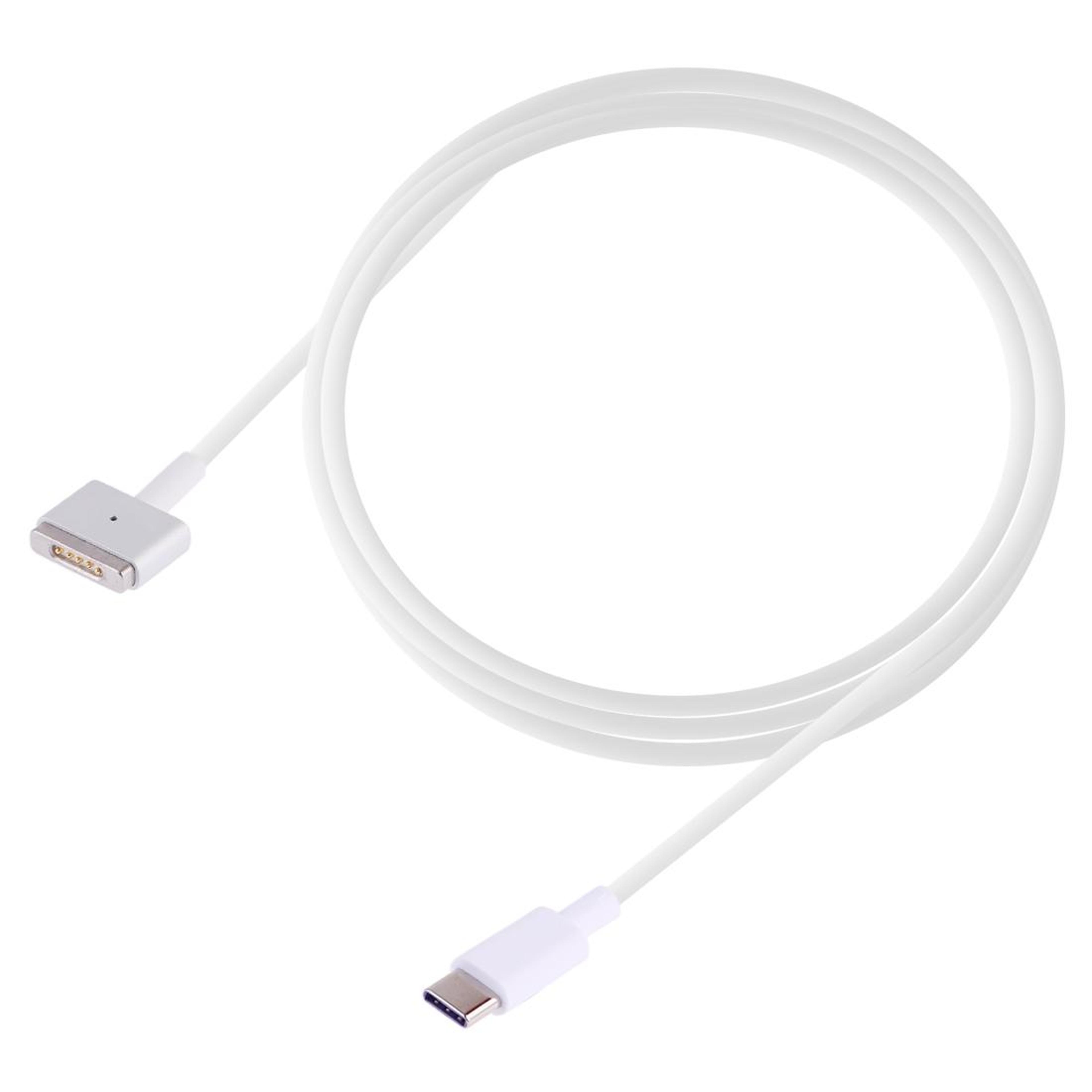 1.7m 5 pin to usb-c macbook charging cable pd fast charge (white)