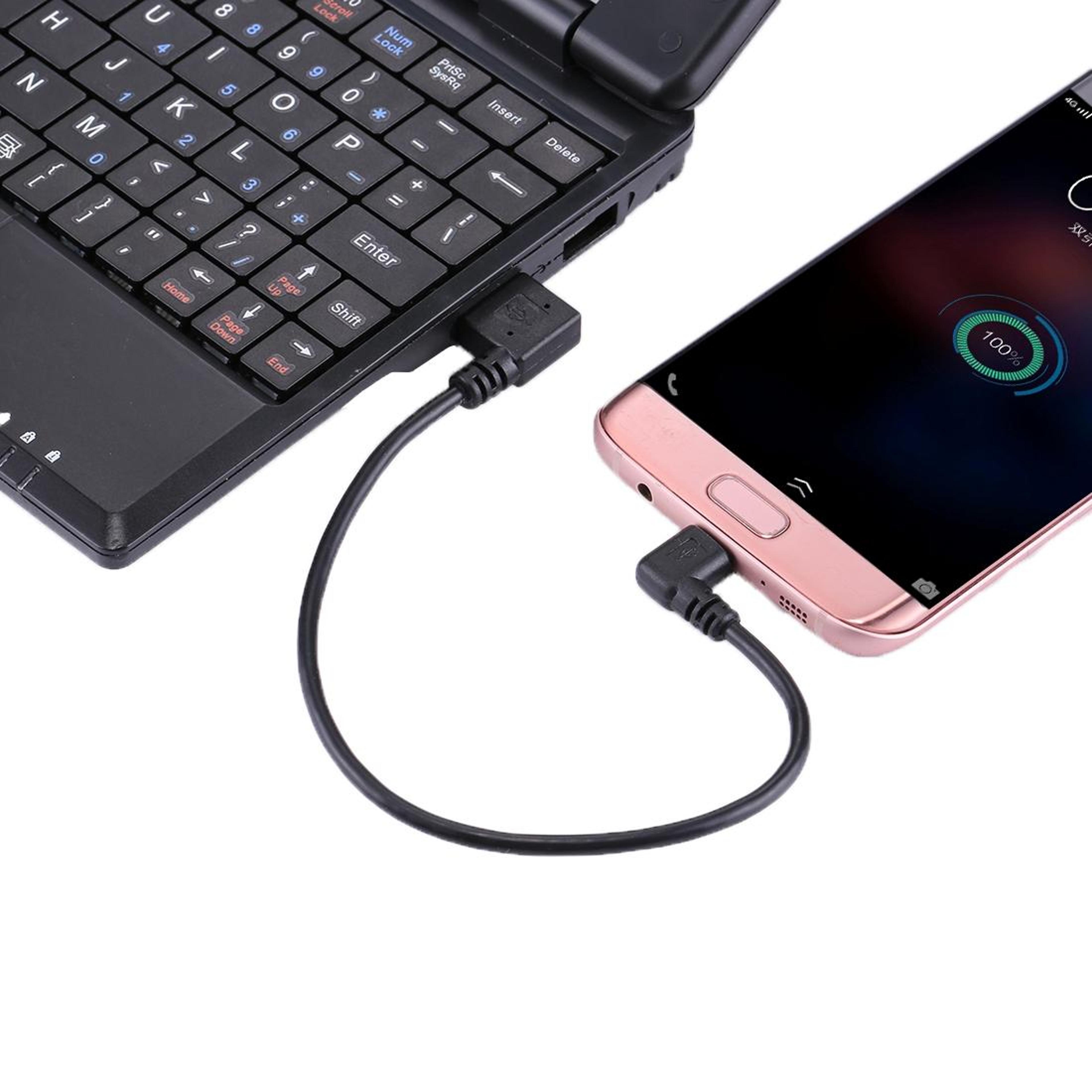 24cm right angle micro usb elbow charging cable for fast convenient charging