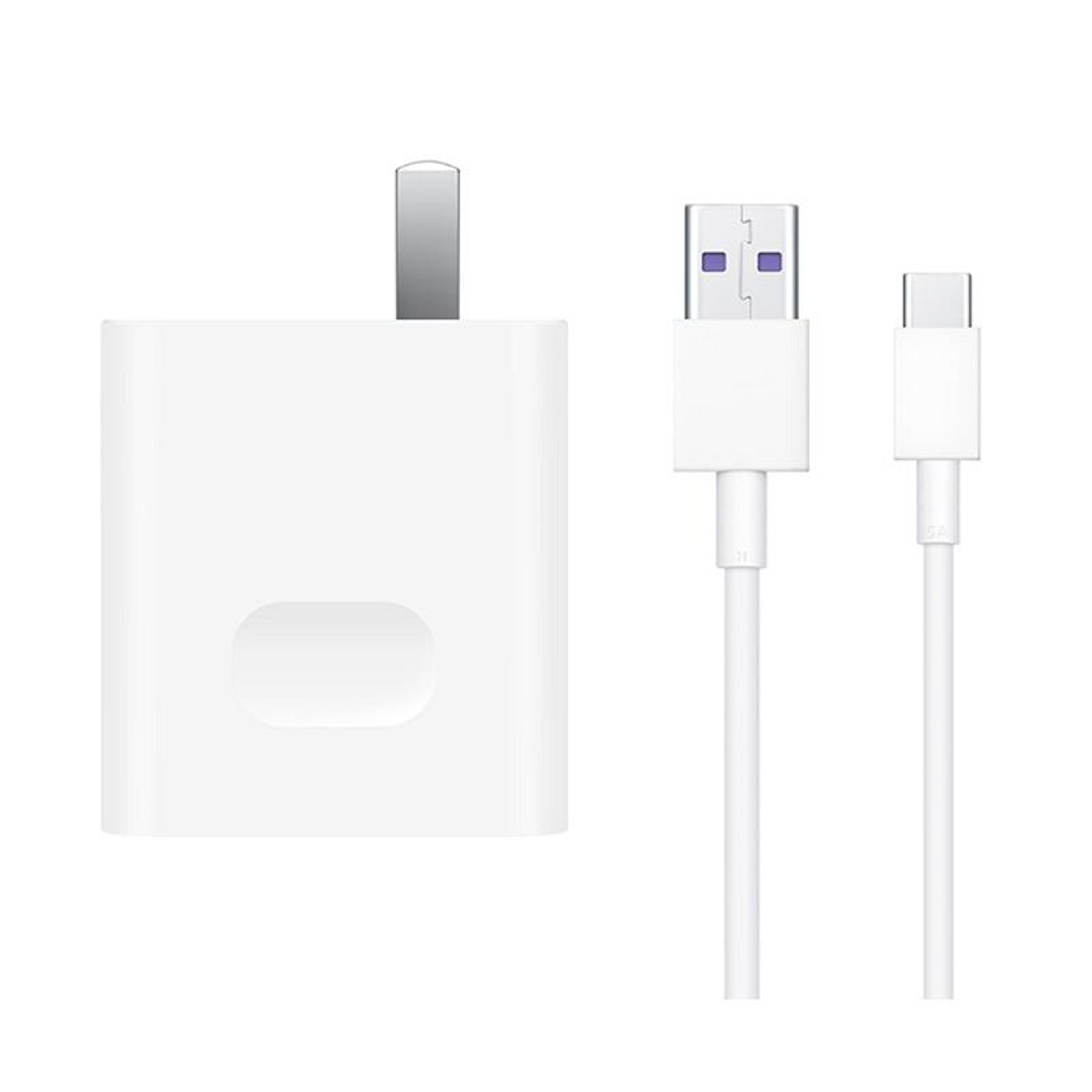 original huawei 40w supercharge usb-c fast charging wall charger (white)