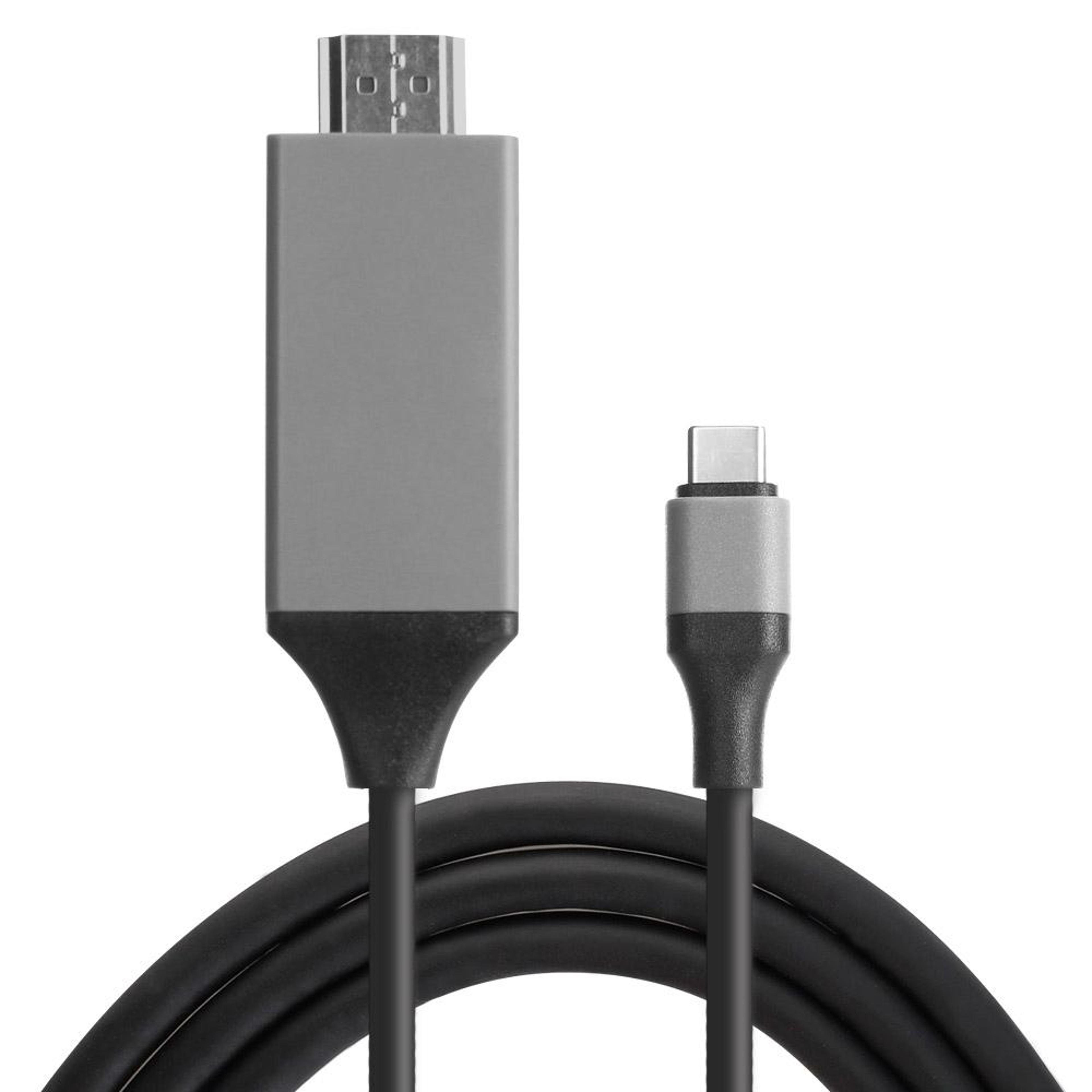usb-c to hdmi adapter cable 2m, type-c to hdmi converter for hd display output