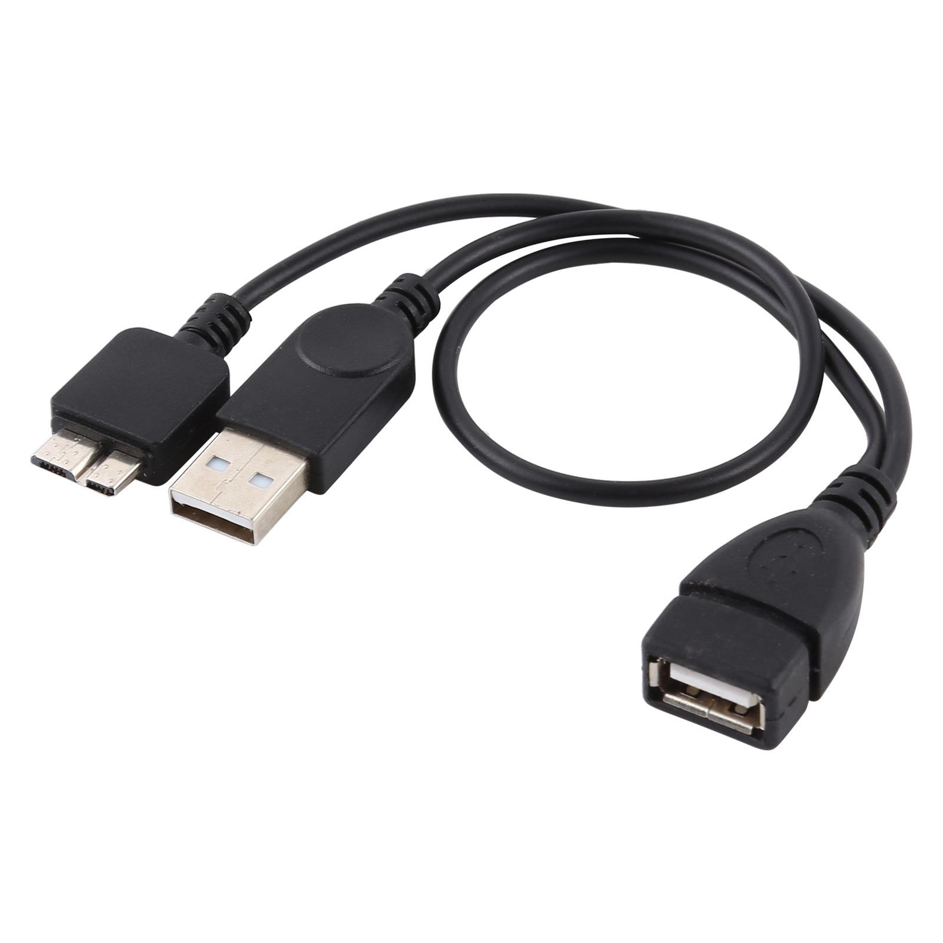 otg micro usb adapter cable with power for samsung note 3 charging sync data transfer