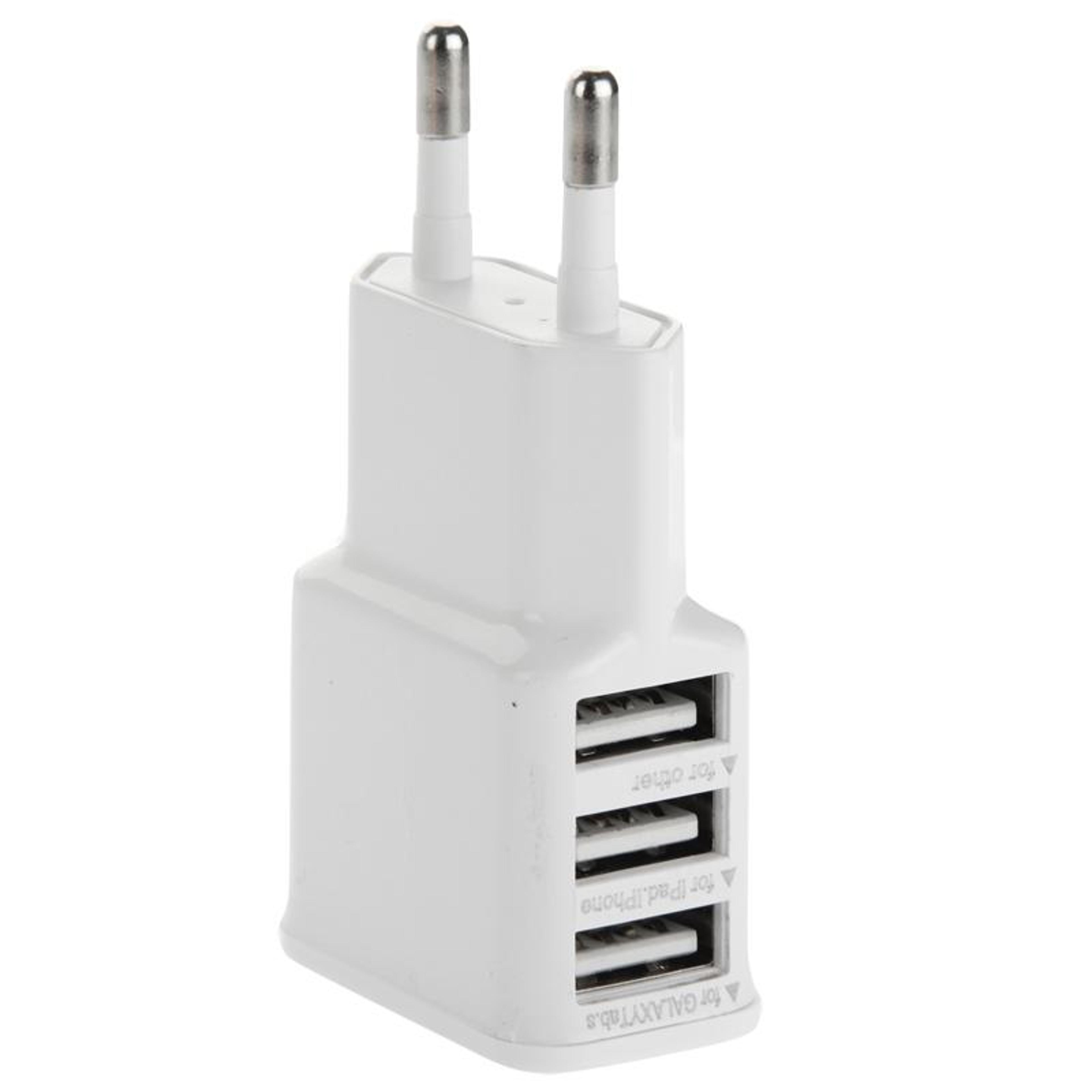 3 port usb wall charger 5v 2a fast charging adapter for smartphones and tablets