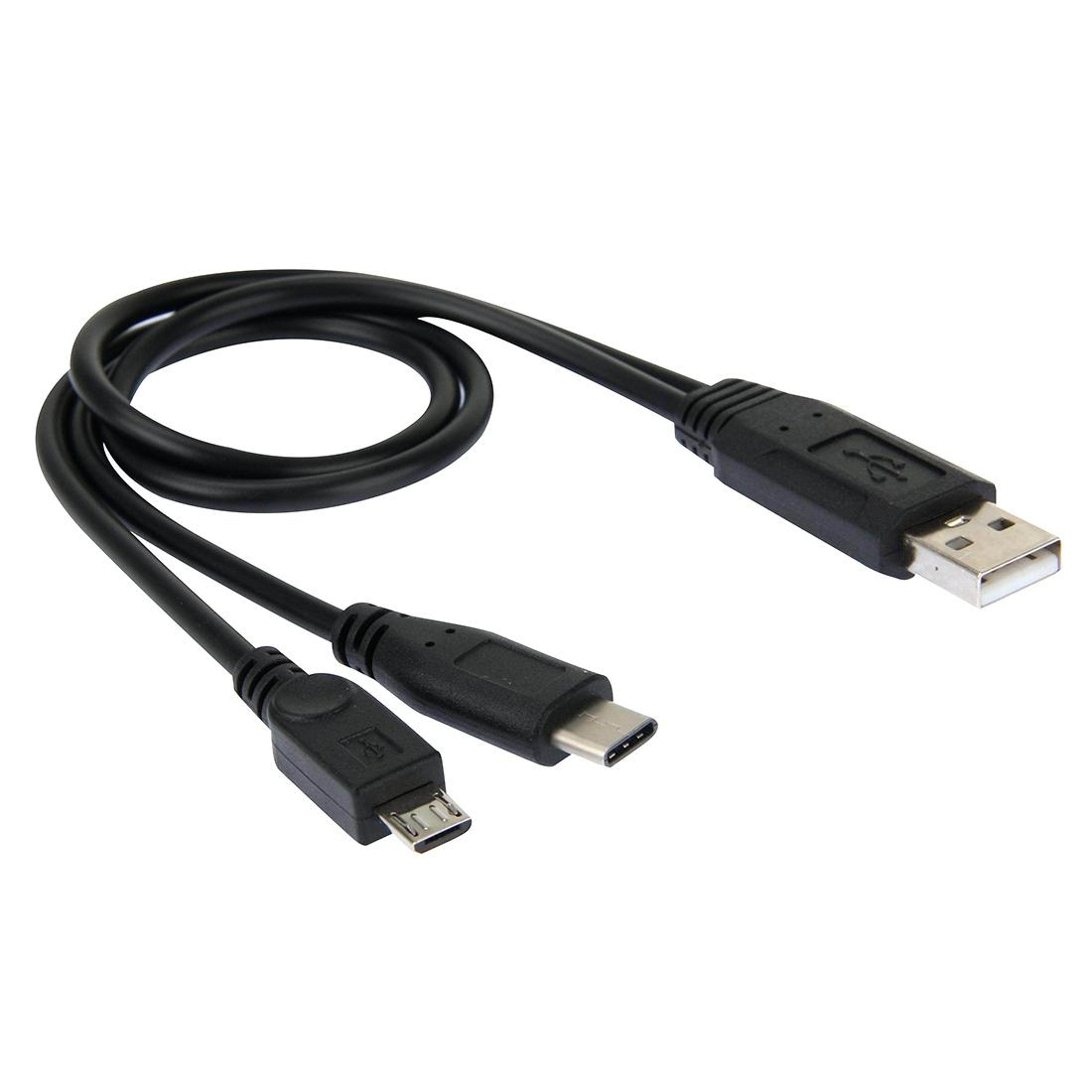 fastsync 3-in-1 usb data cable adapter usb c micro usb charger cable