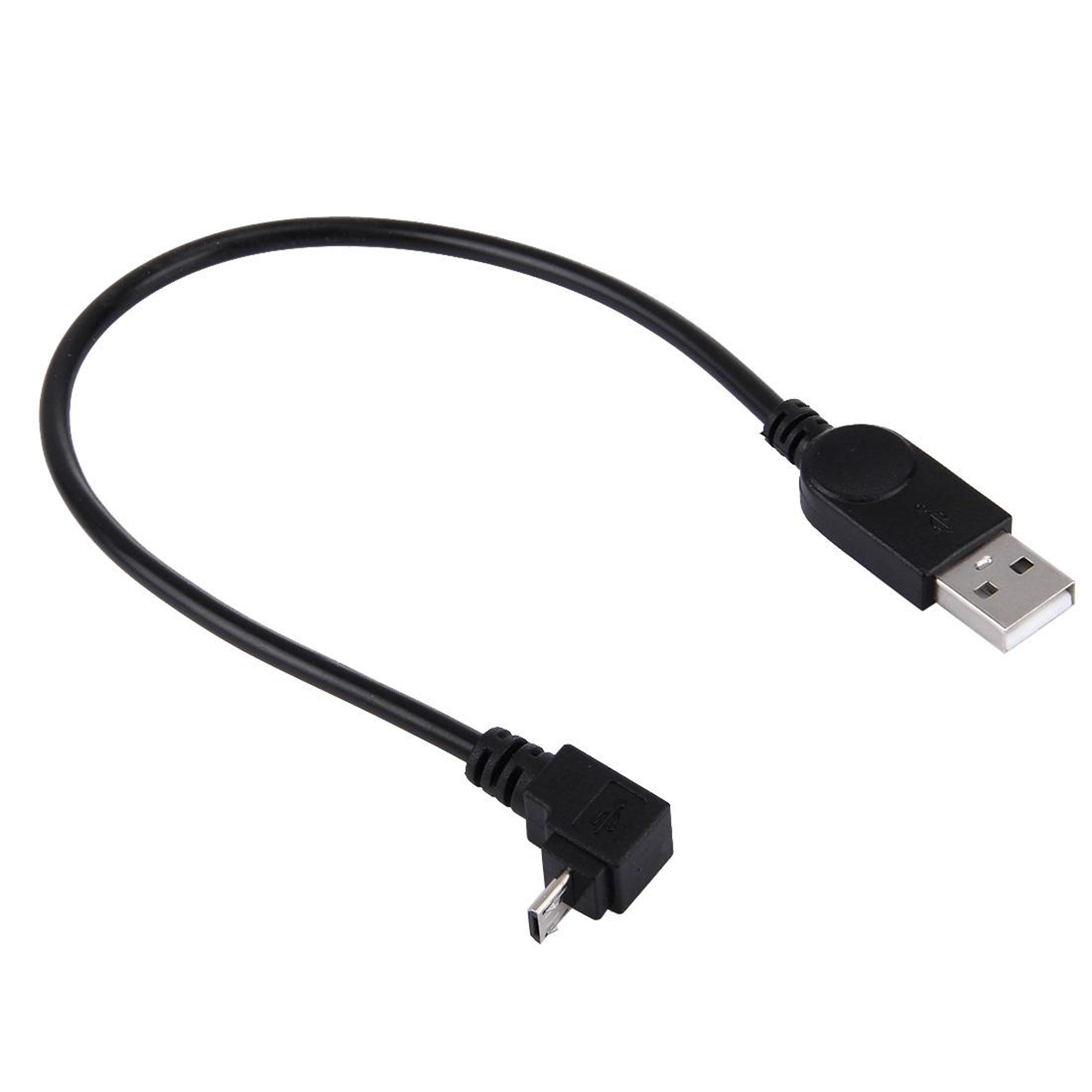 28cm 90 degree right angle micro usb to usb short charging and data cable