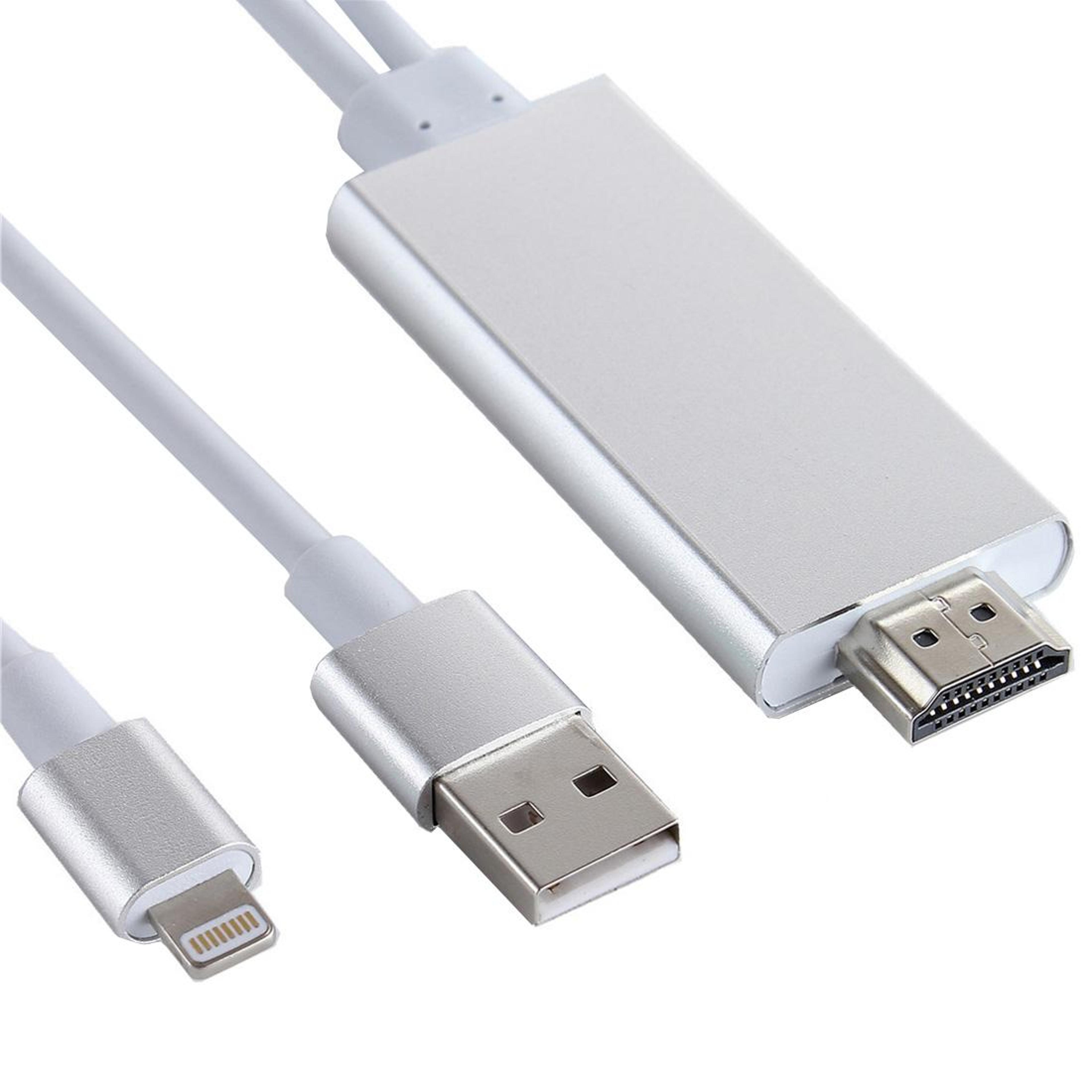 lightning to hdmi adapter cable with usb charging for iphone screen mirroring to hdtv