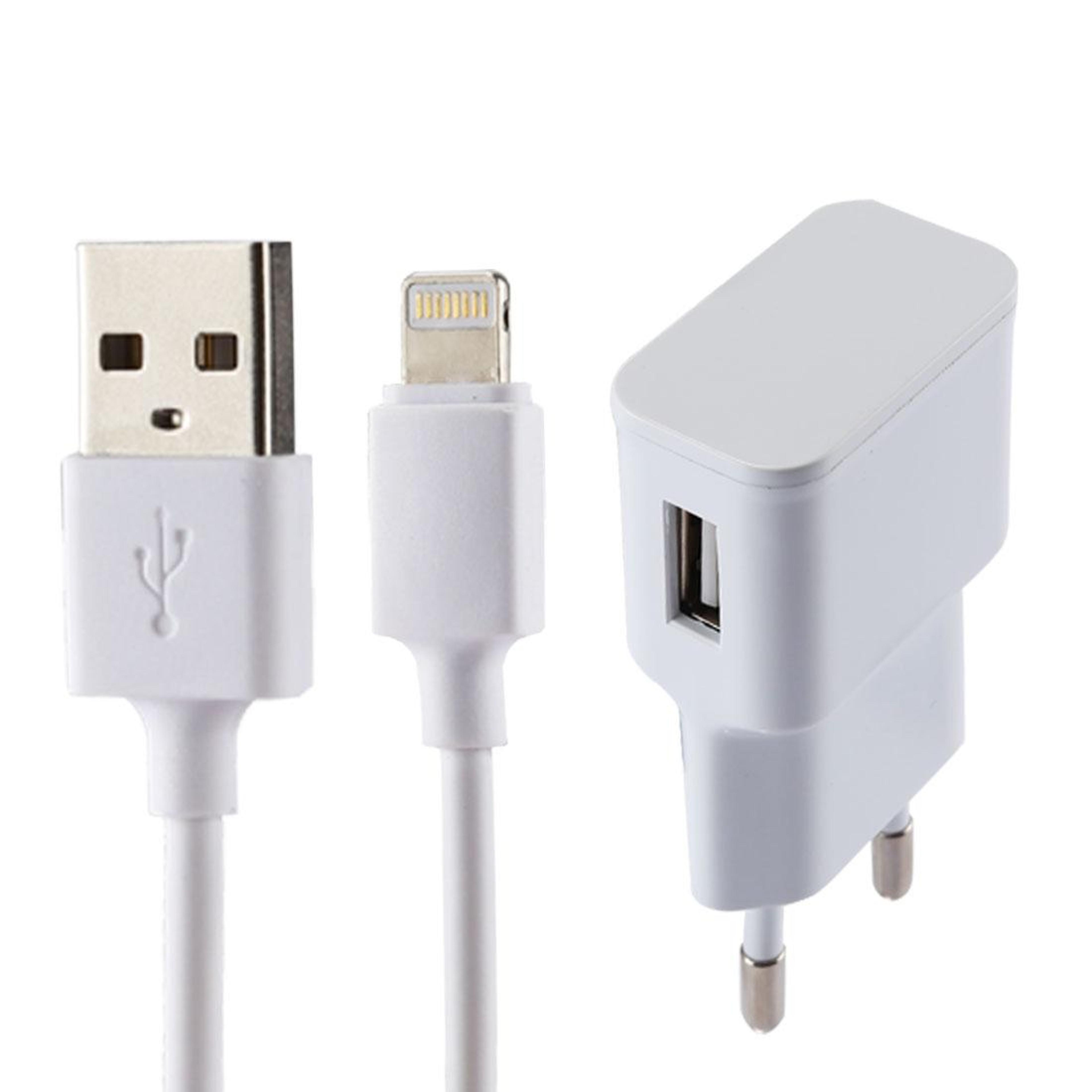 iphone wall charger 5v 2.1a with lightning 8 pin cable fast charging adapter