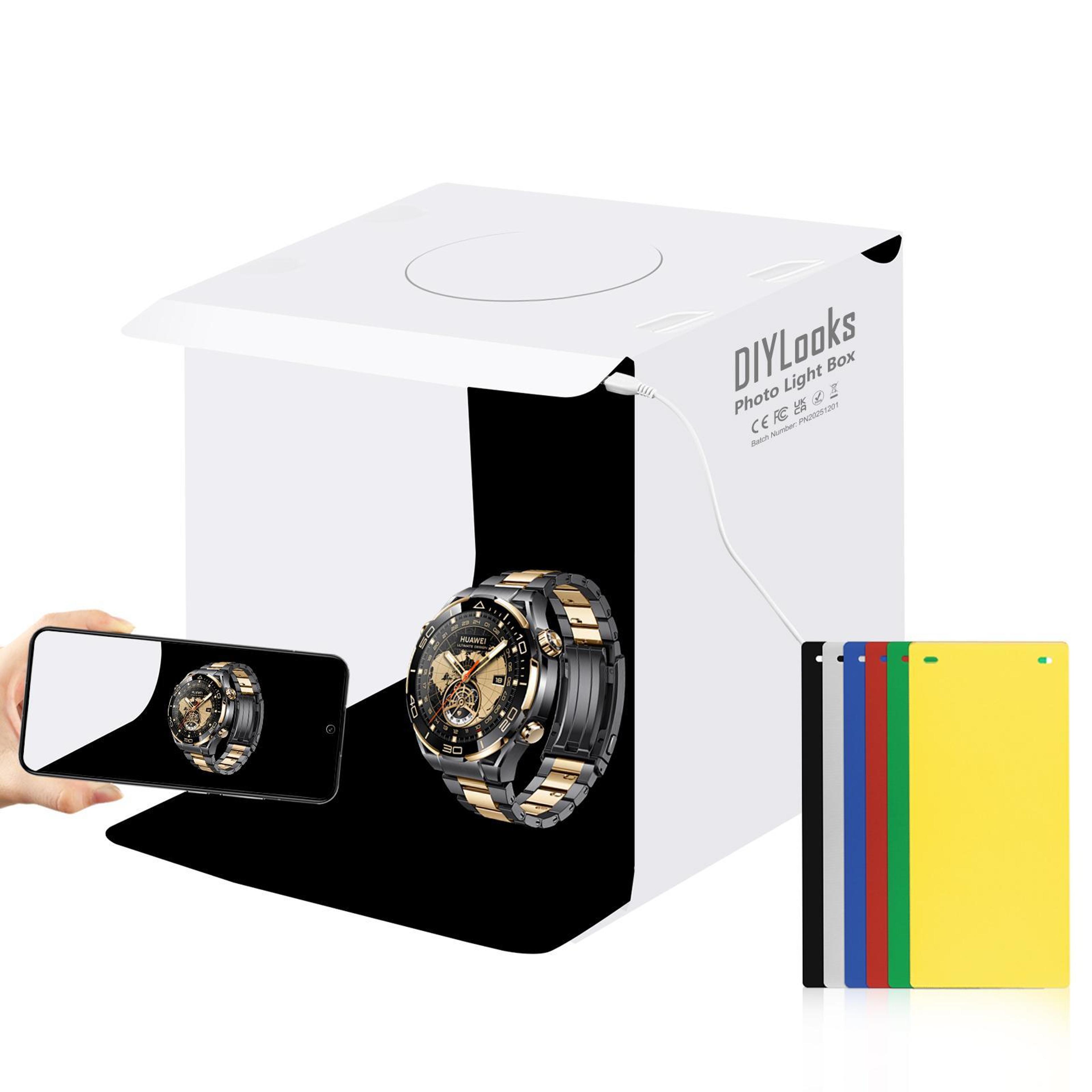 portable led photo light box studio kit with backdrops for product photography 20cm foldable shooting tent