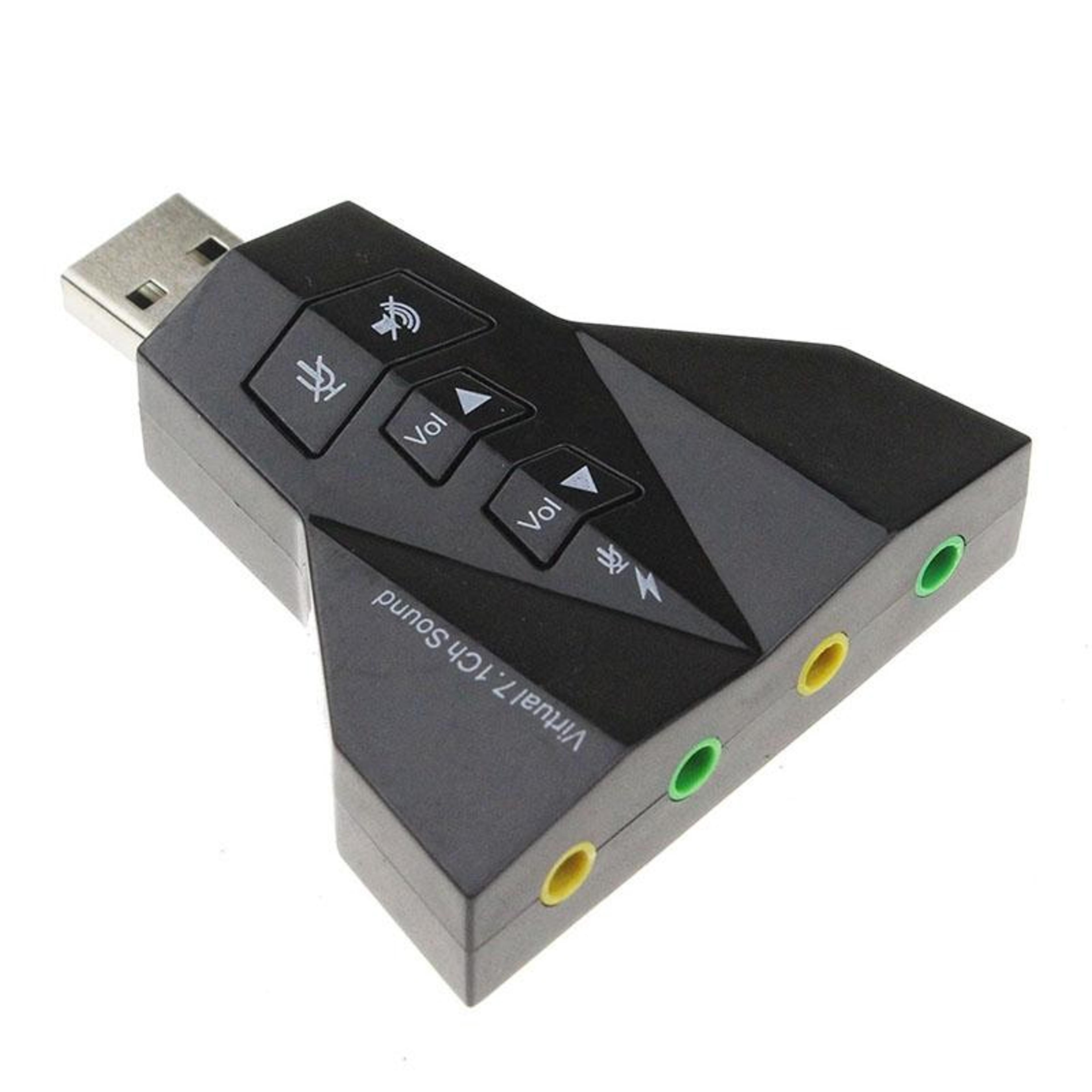 usb sound adapter external sound card with dual mic and headset support