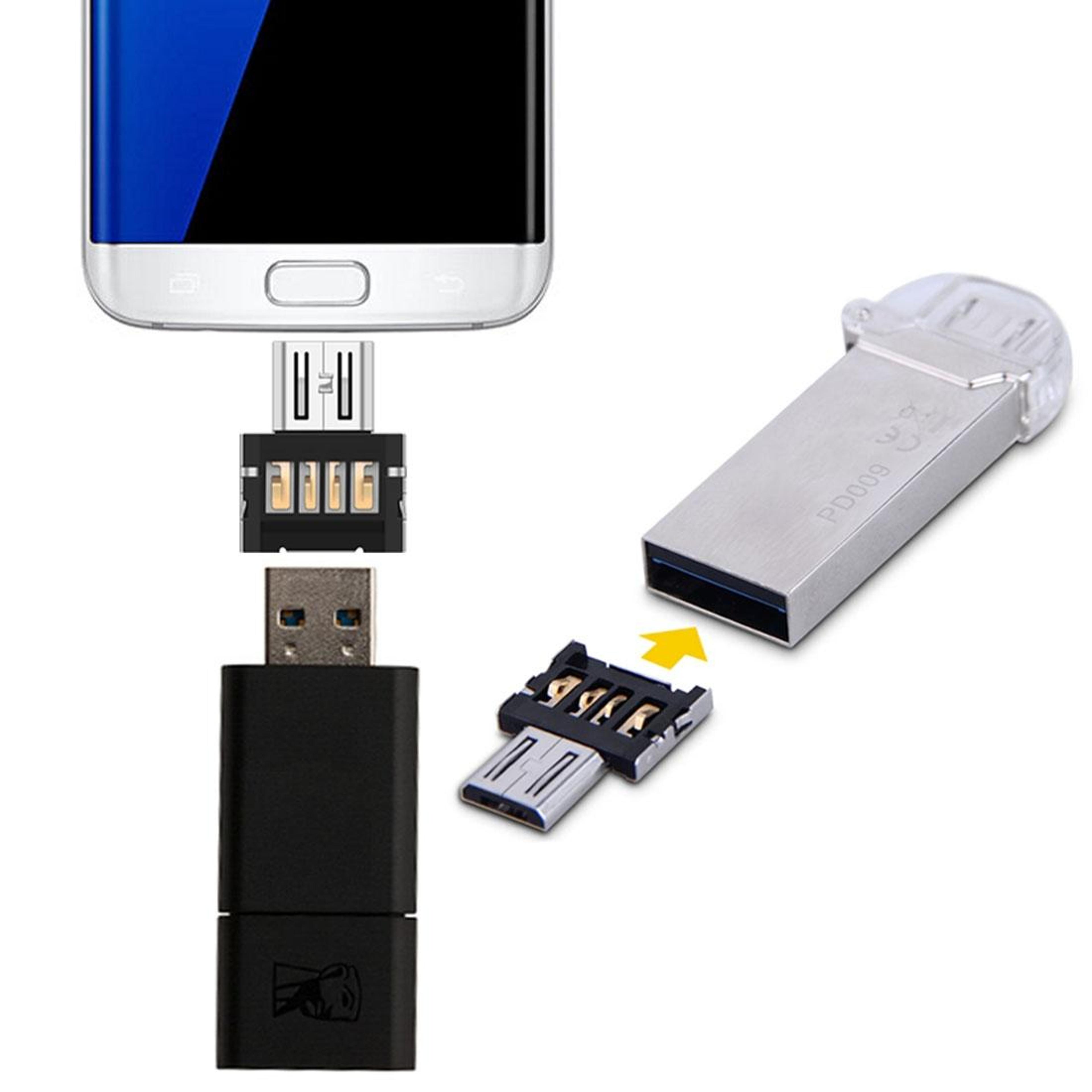 mini android otg micro usb card reader & flash drive adapter