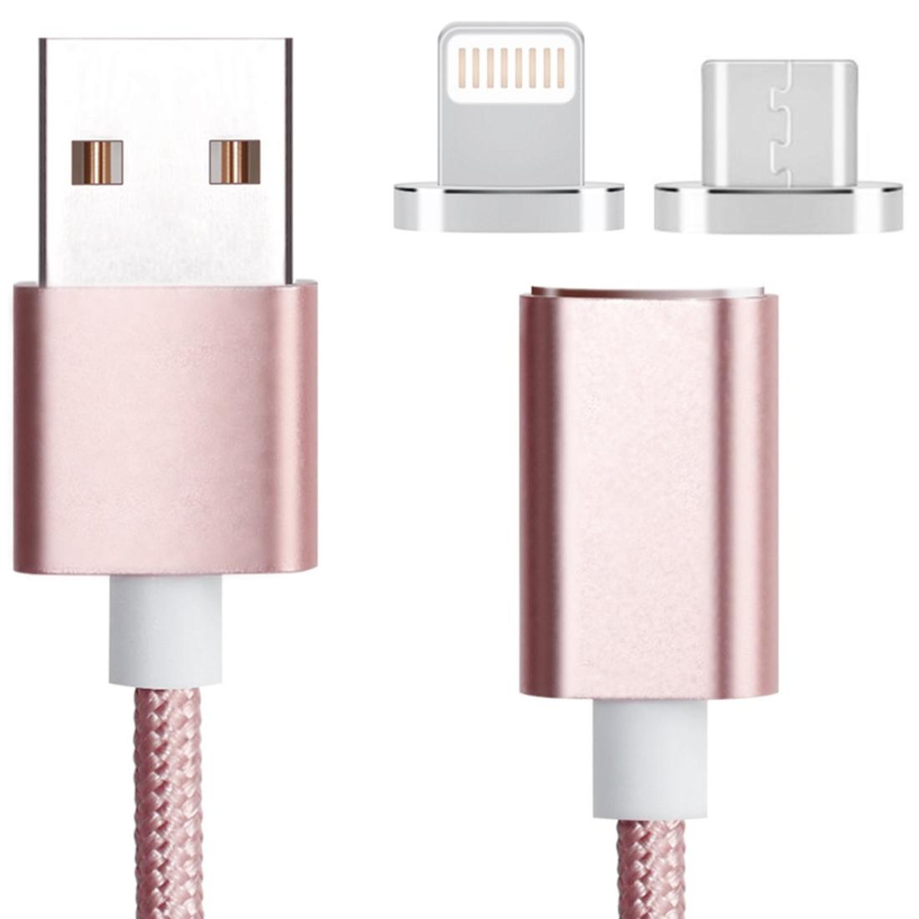 magnetic data & charging cable micro usb braided