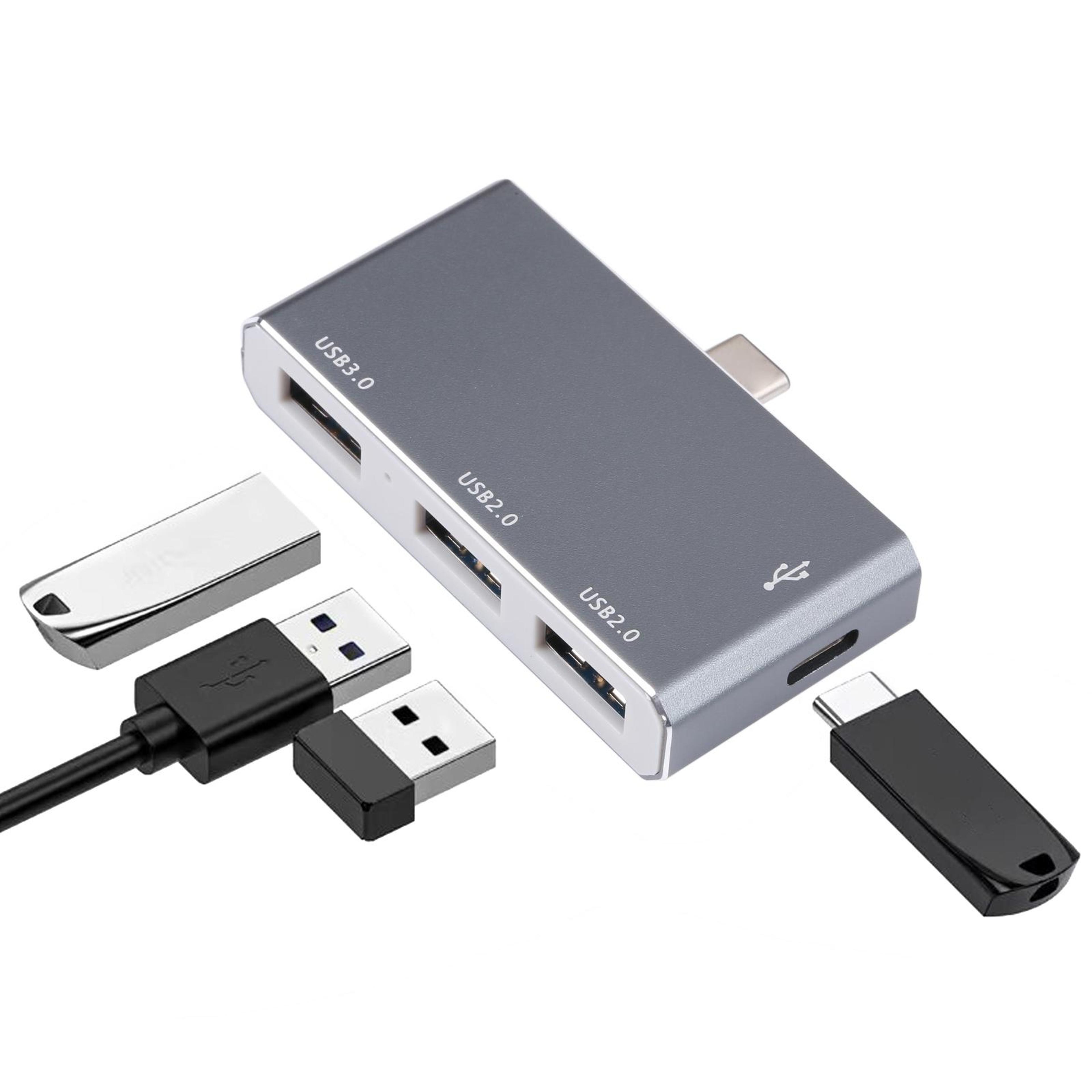 usb-c hub 4-port type-c otg adapter with usb 3.0 & usb 2.0
