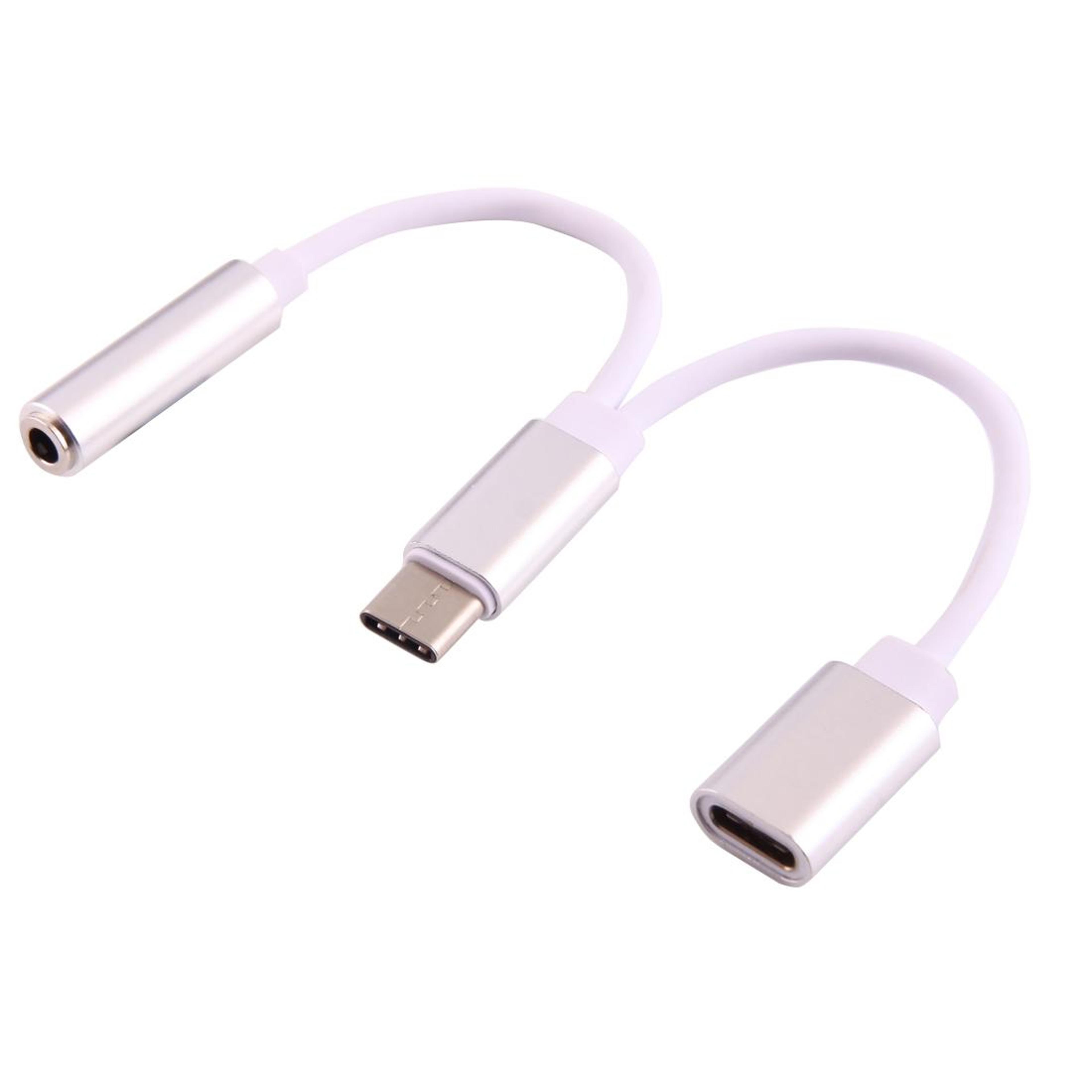 premium usb c to audio adapter with type c pass through