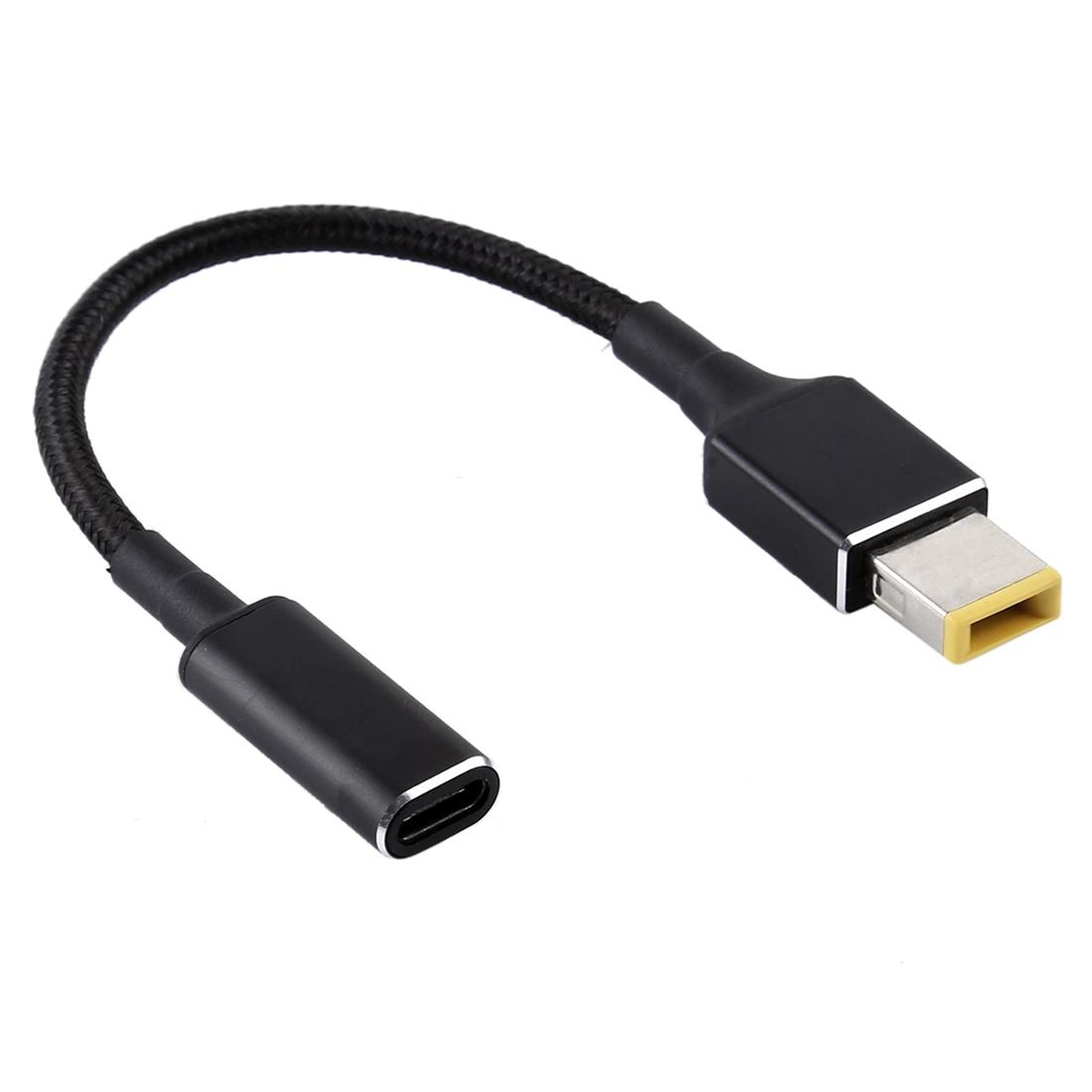 lenovo thinkpad usb-c pd 100w charging adapter cable square plug converter for thinkbook & xiaoxin