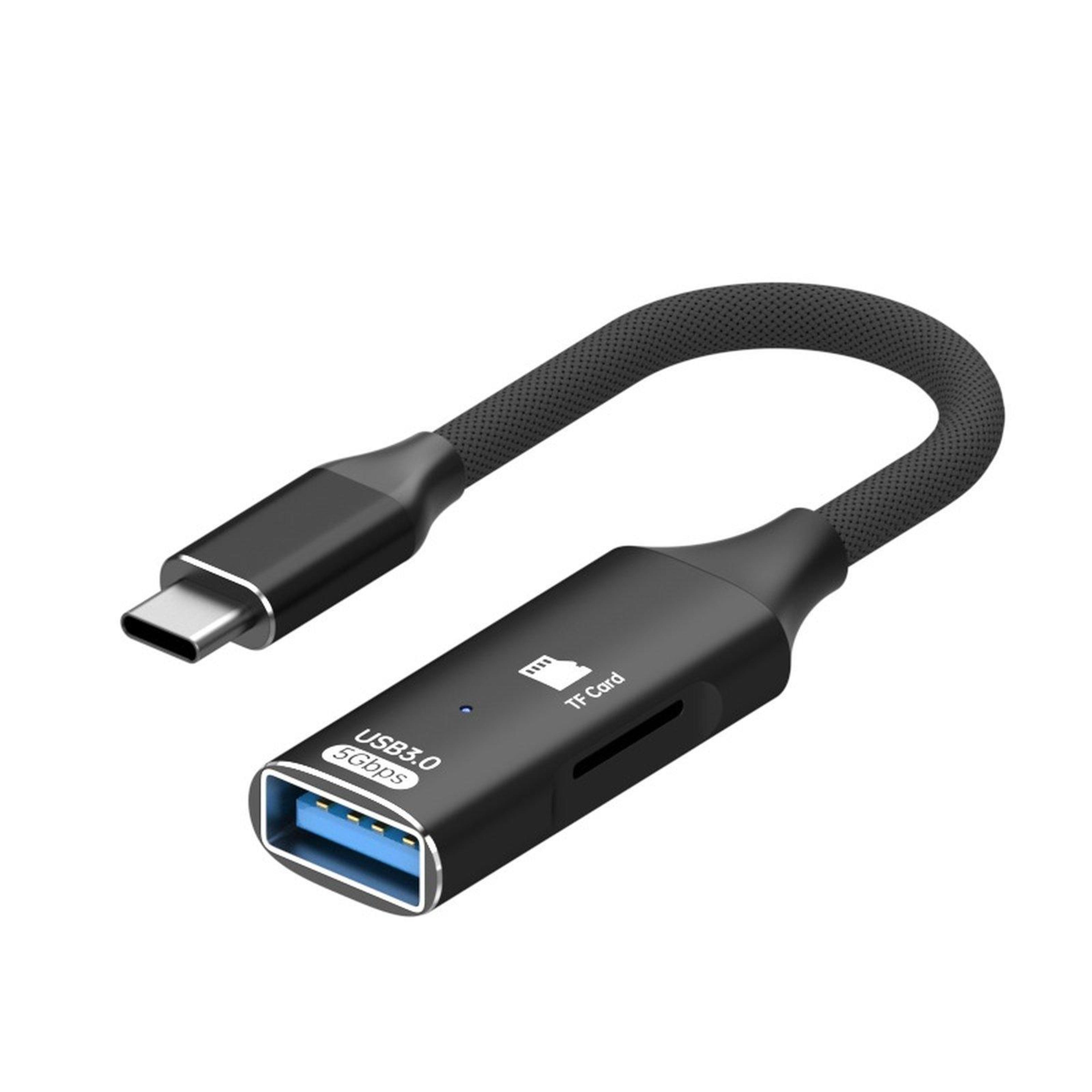 ads-622 usb-c otg card reader & usb 3.0 adapter for tf cards and flash drives