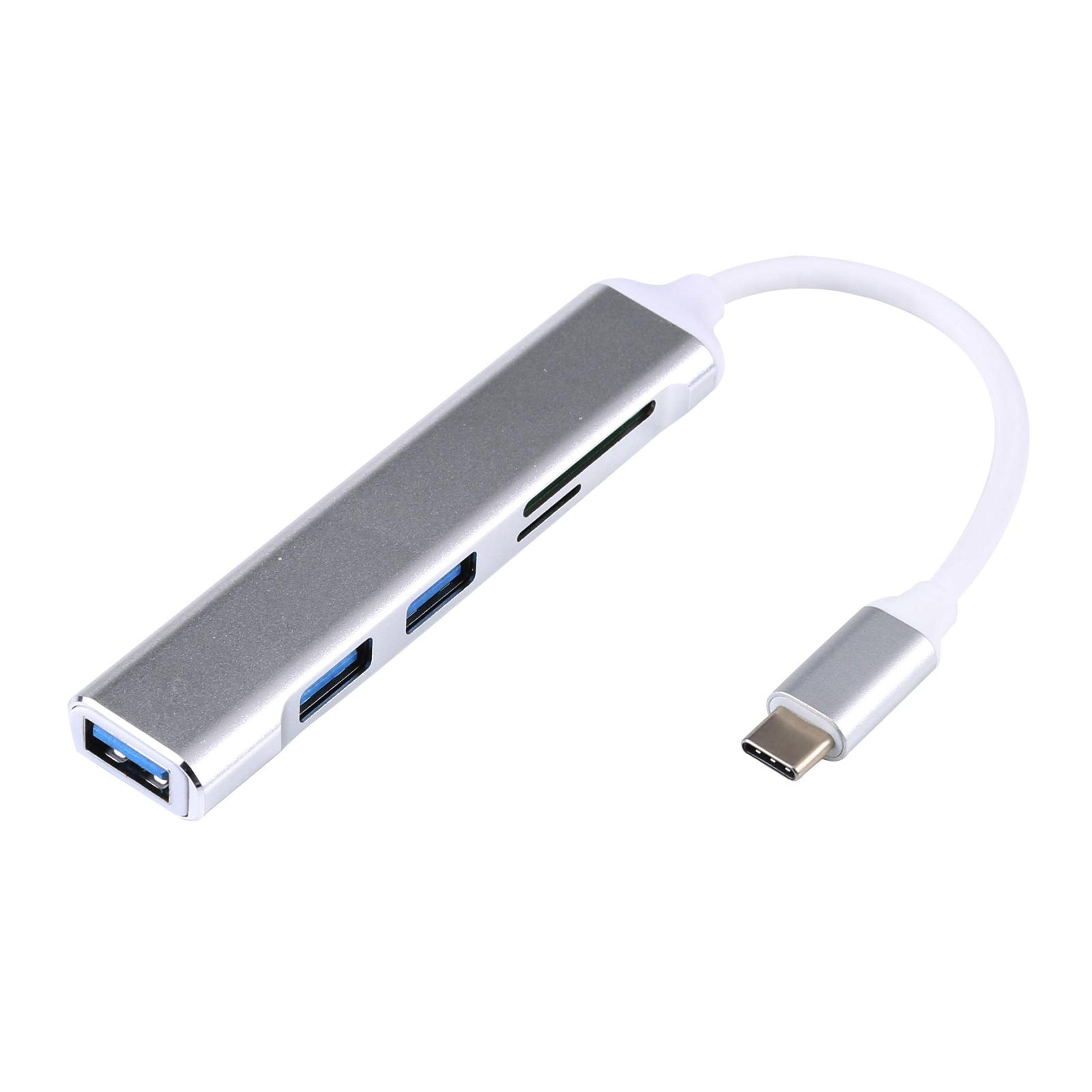 ultraslim 5-in-1 usb-c hub with sd/tf card reader & 3 usb 3.0 ports