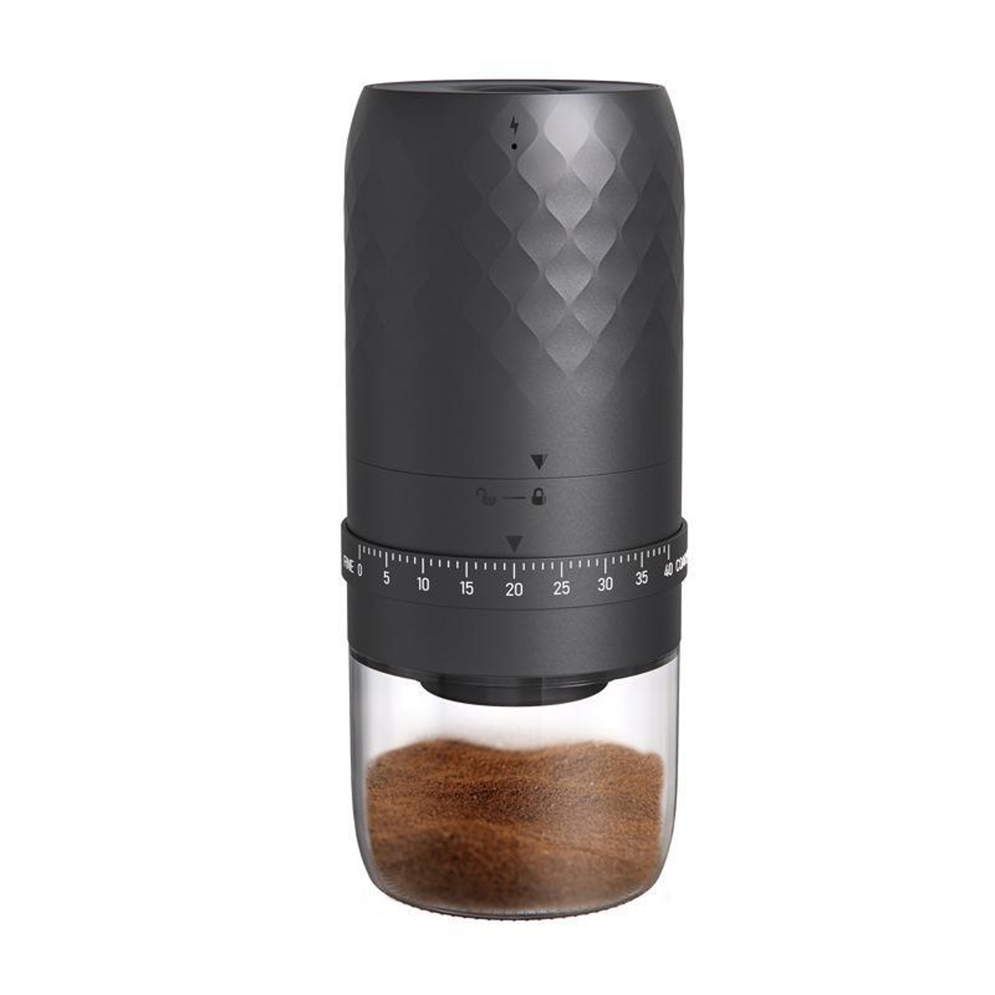 40-setting portable electric burr coffee grinder usb-c rechargeable ceramic coffee bean grinder
