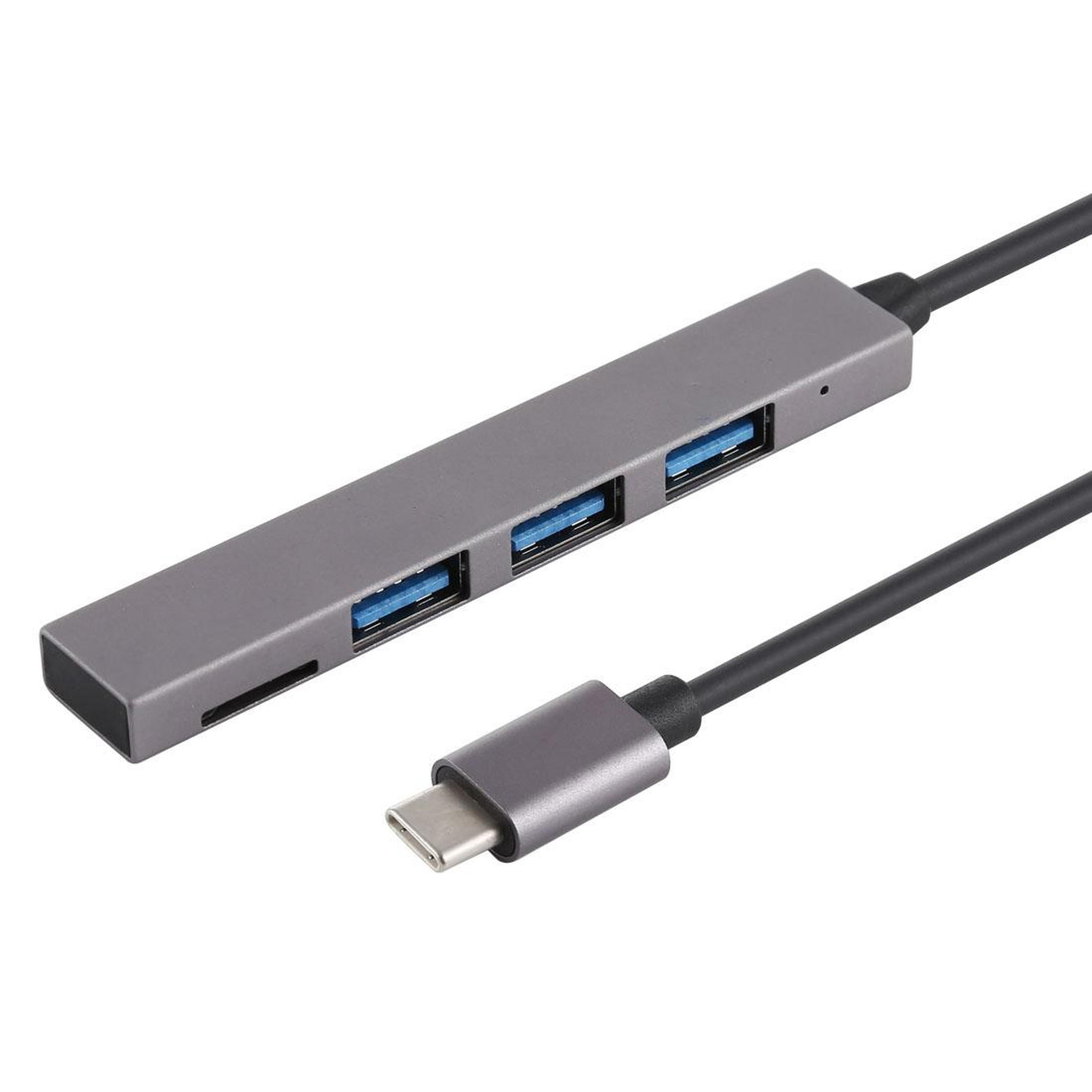 portable usb c hub with tf card reader & usb ports compact typec adapter