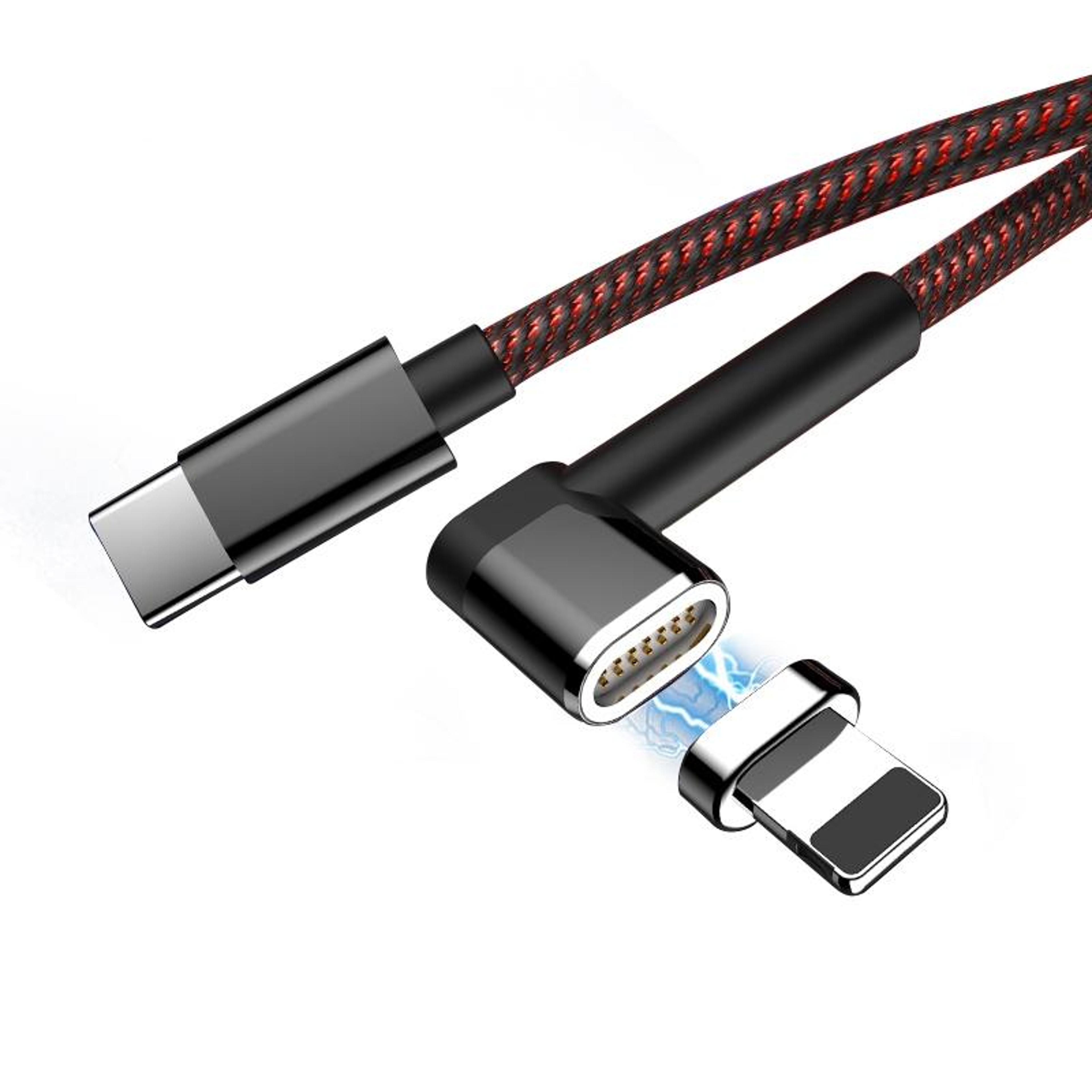premium right angle magnetic charging cable usb c to pd durable fast data & power