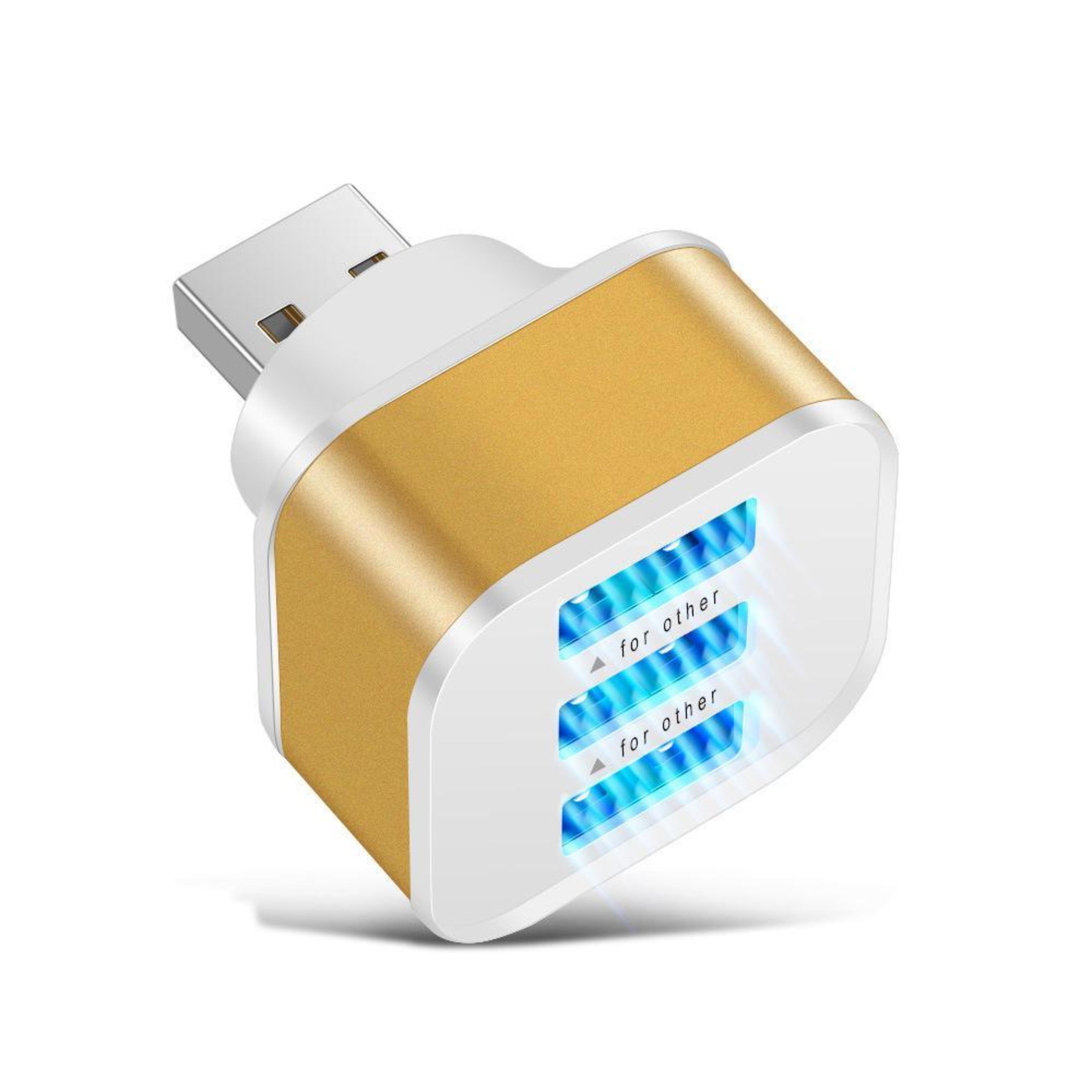 3-port usb 2.0 hub expander for laptop & pc portable usb splitter play connectivity