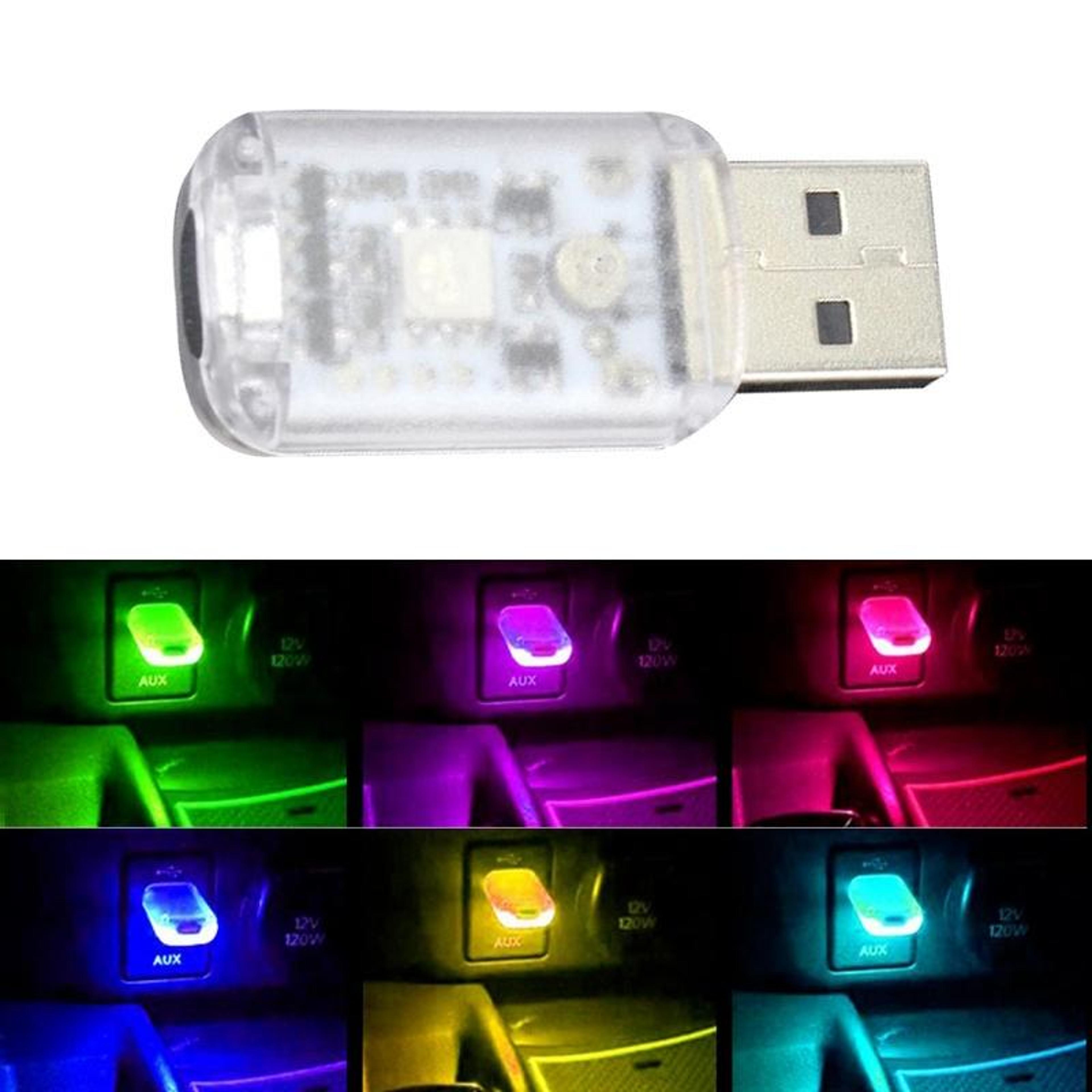 k6 usb car atmosphere light with sound control and 7-color led music sync
