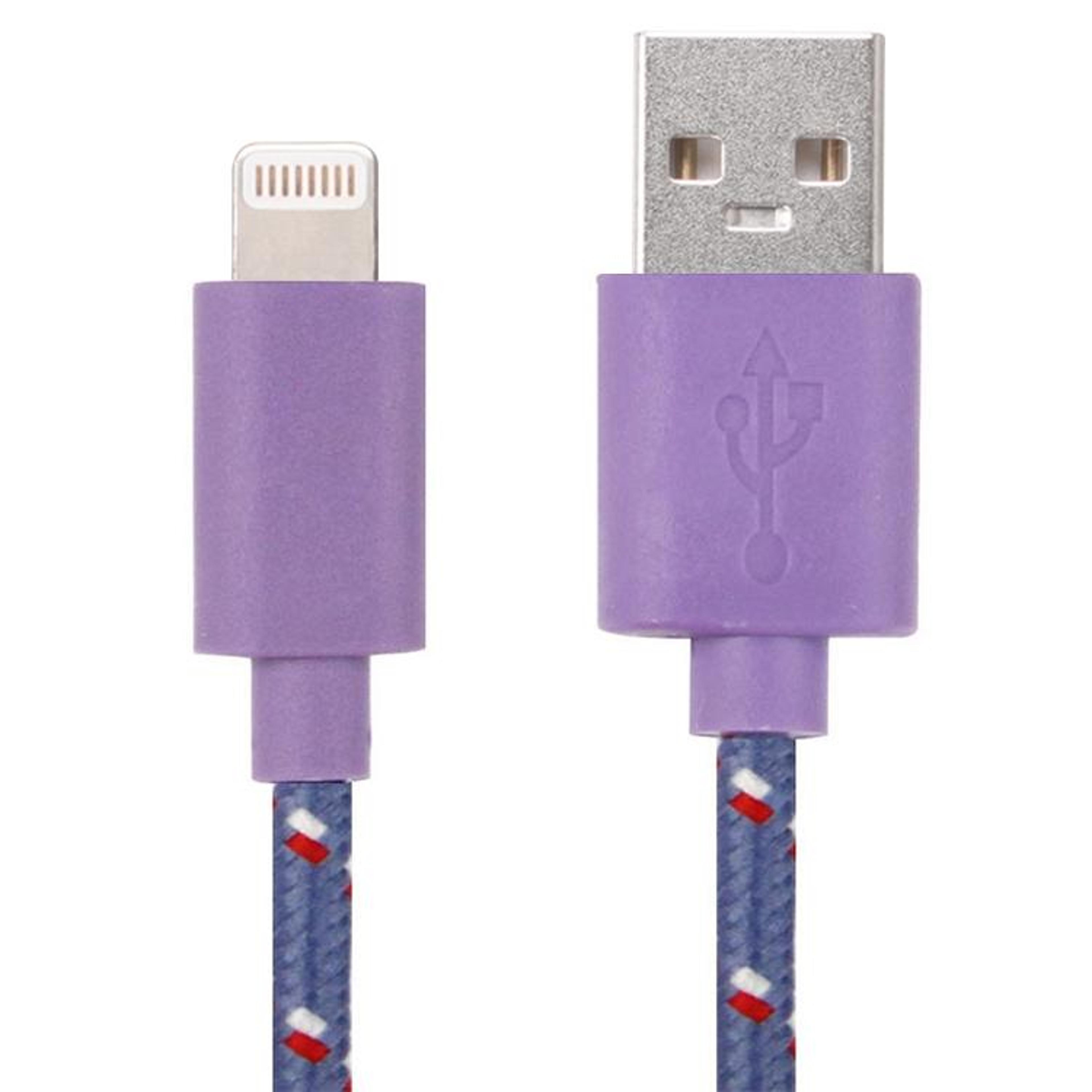 powerflex 1m lightning charging cable for iphone & ipad with durable nylon braided design