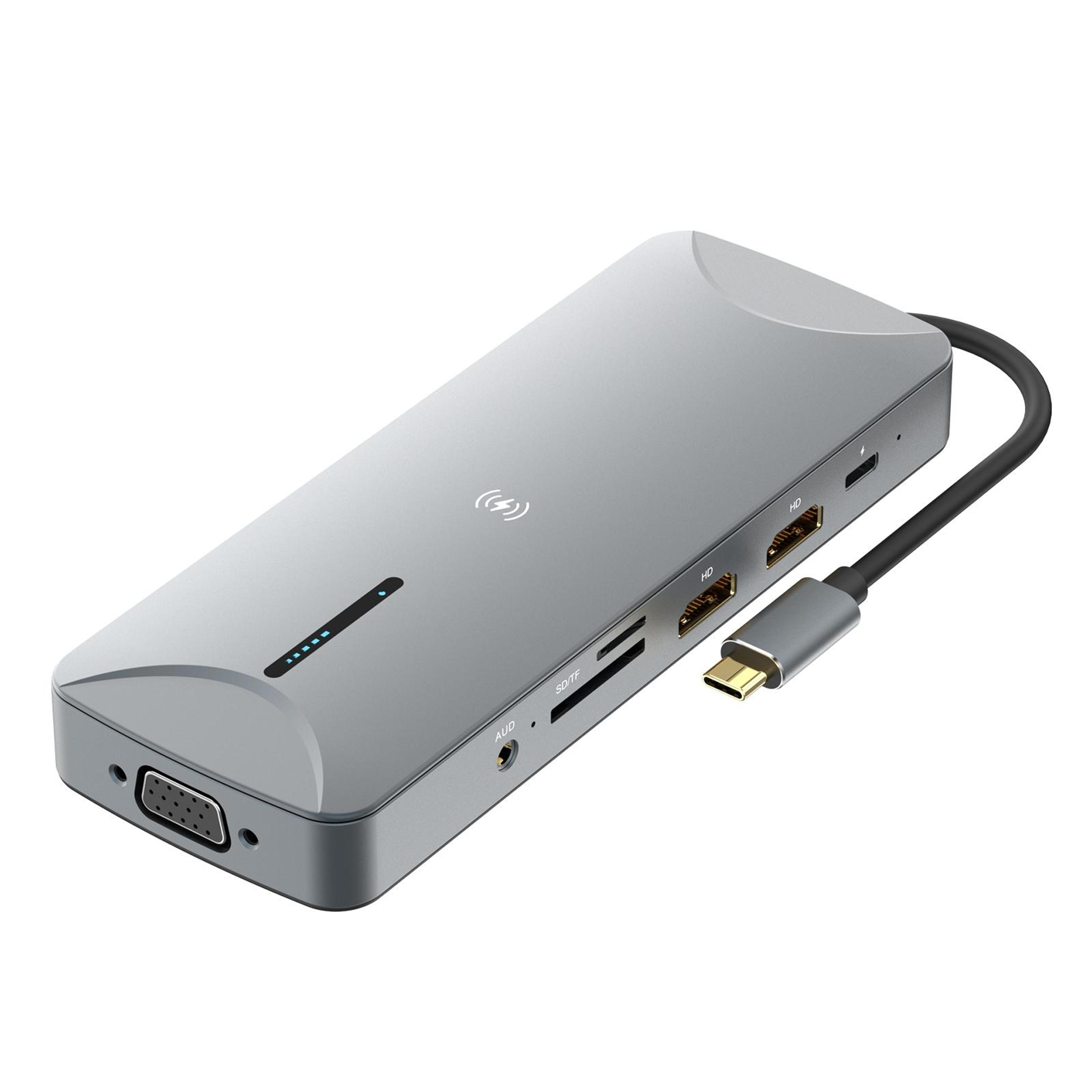 v240 12-in-1 usb-c docking station with 4k hdmi, gigabit ethernet & pd fast charging