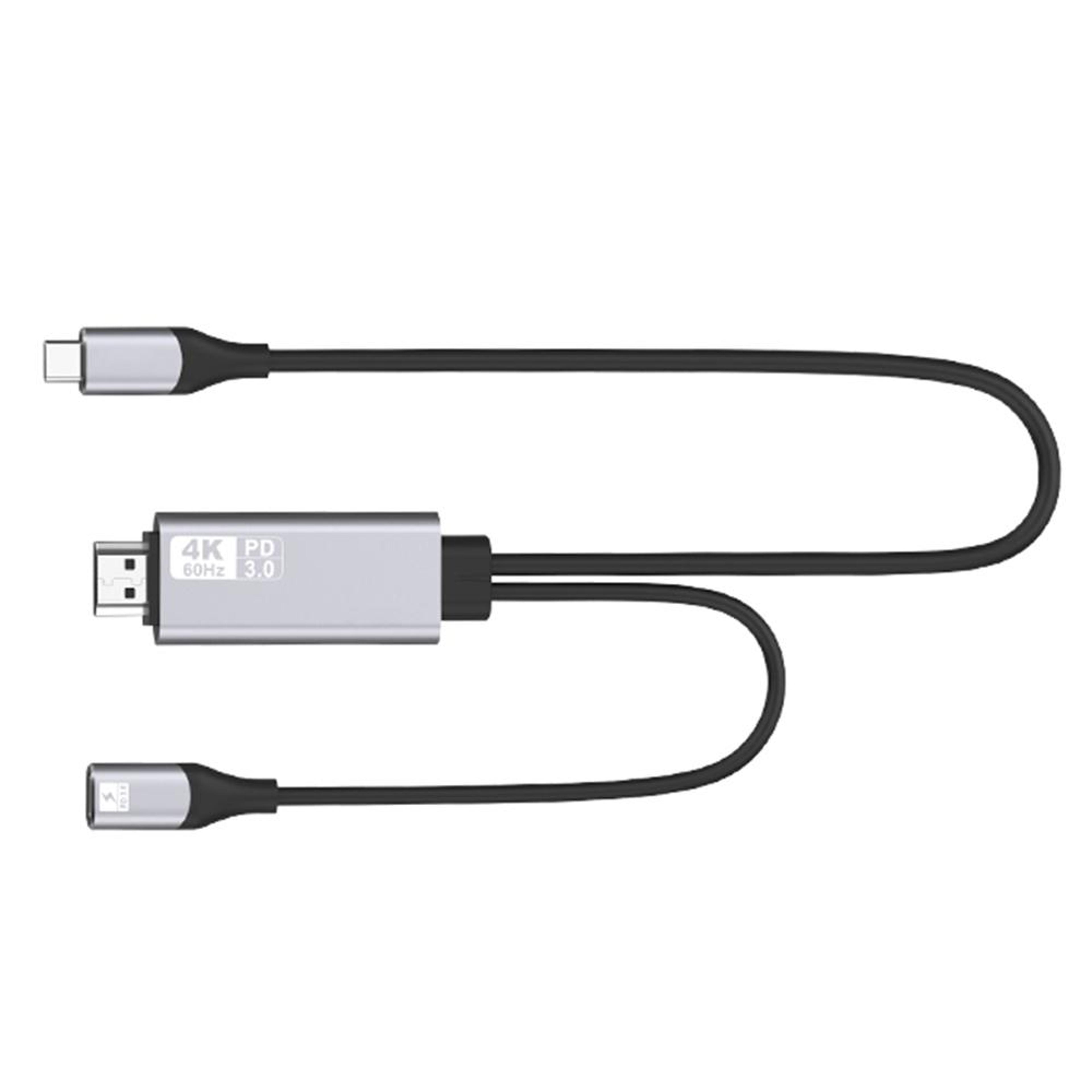 4k usb-c to hdmi cable with pd charging port 1.8m type-c display adapter