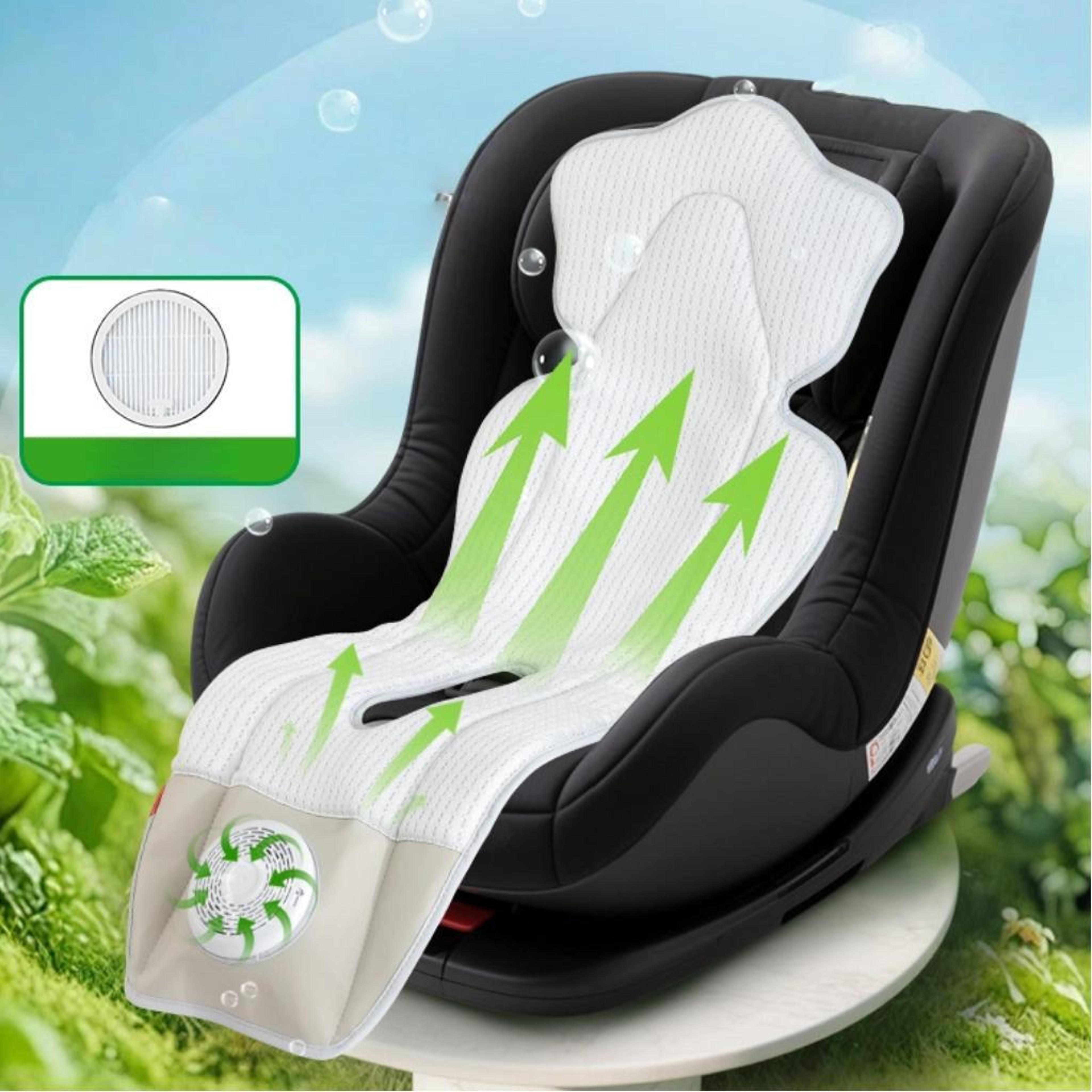 coolbreeze usb baby stroller cooling pad with fan & hepa filter