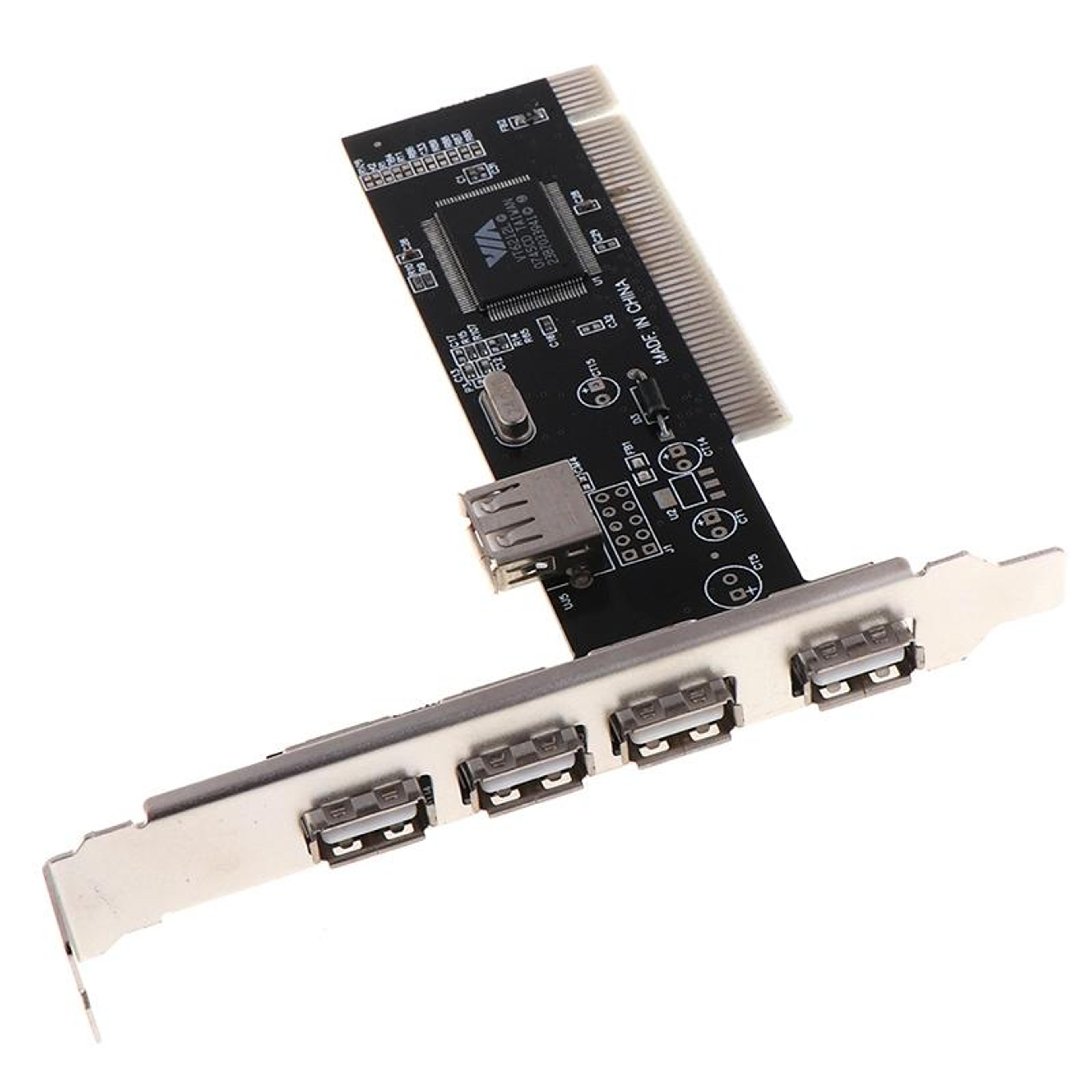 480mbps 5-port usb 2.0 pci card expansion adapter with internal port for desktop pcs