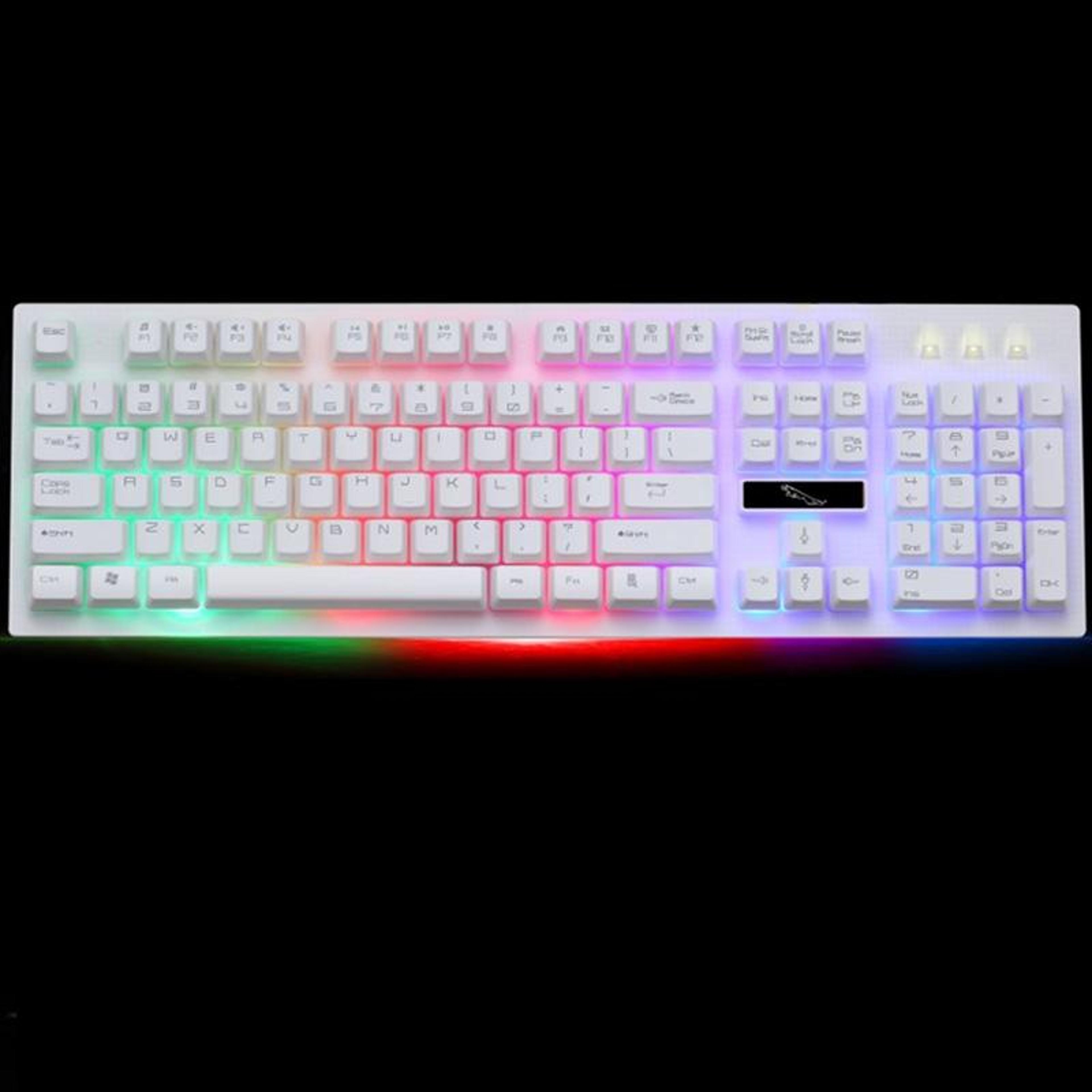 zgb g20 rgb gaming keyboard 104-key wired mechanical feel backlit keyboard