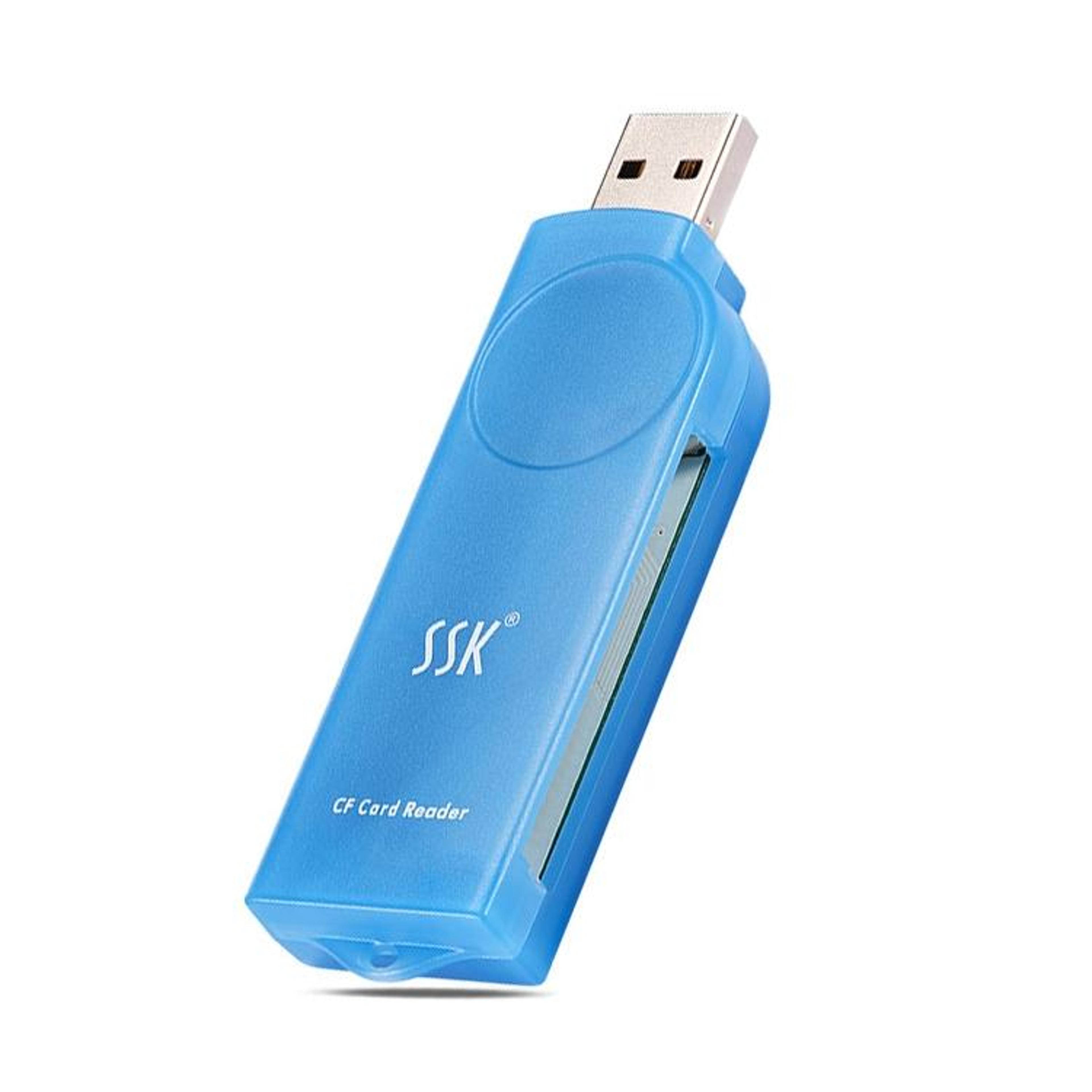 ssk scrs028 compactflash usb 2.0 card reader for cf & microdrive memory cards