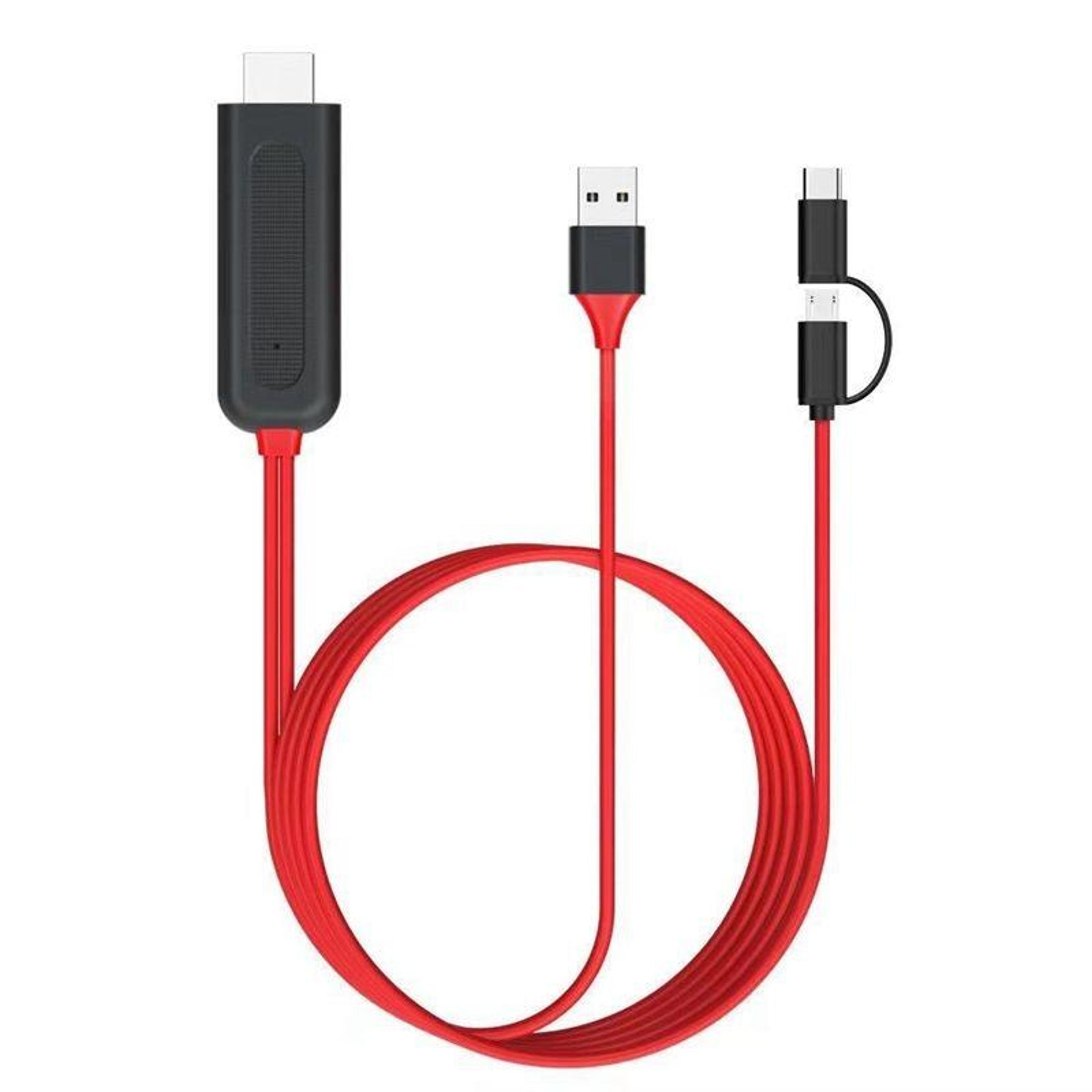 weton 2-in-1 usb-c to hdmi adapter & micro usb mhl hdmi mirroring cable for android devices