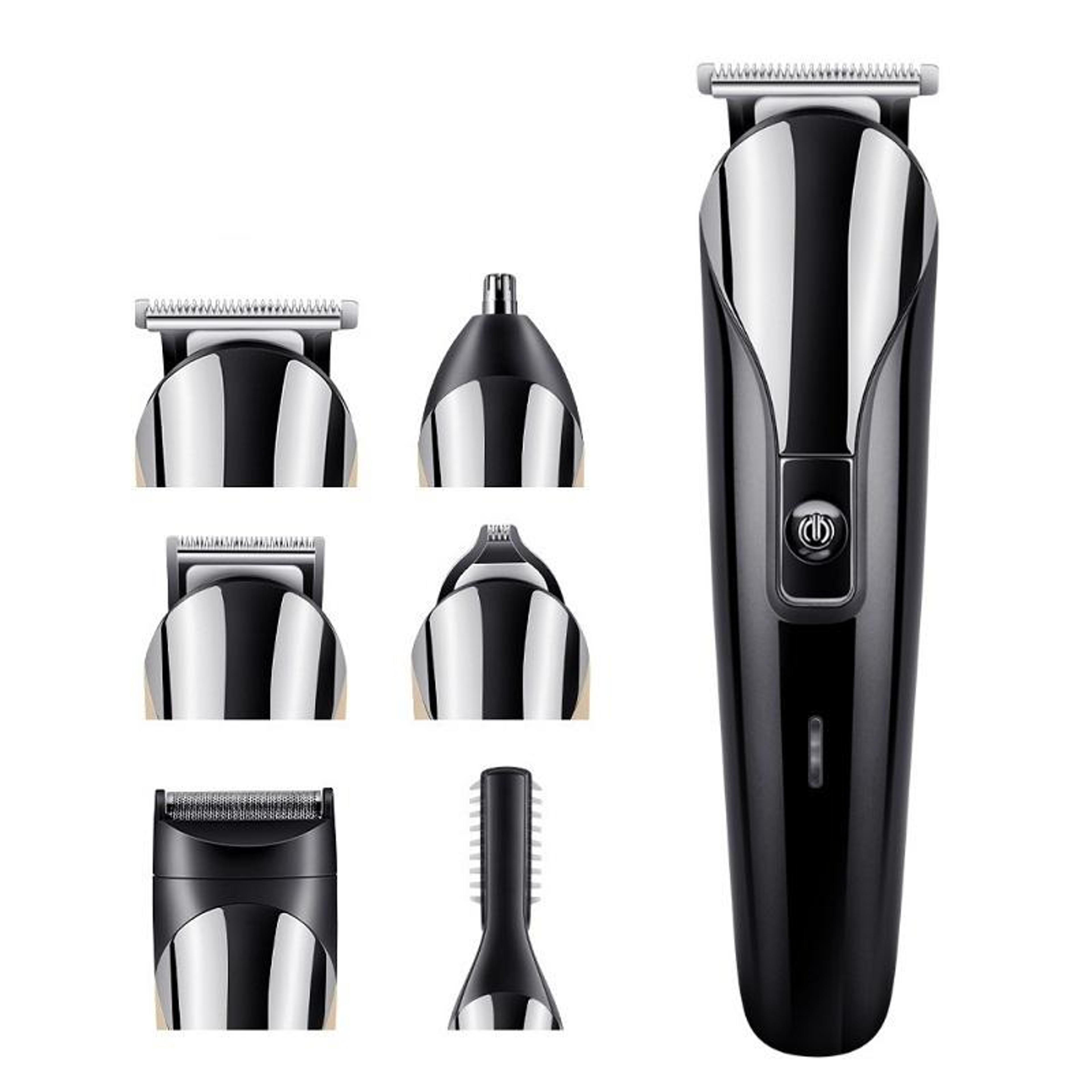 6-in-1 rechargeable hair clipper & beard trimmer kit for men with usb charging