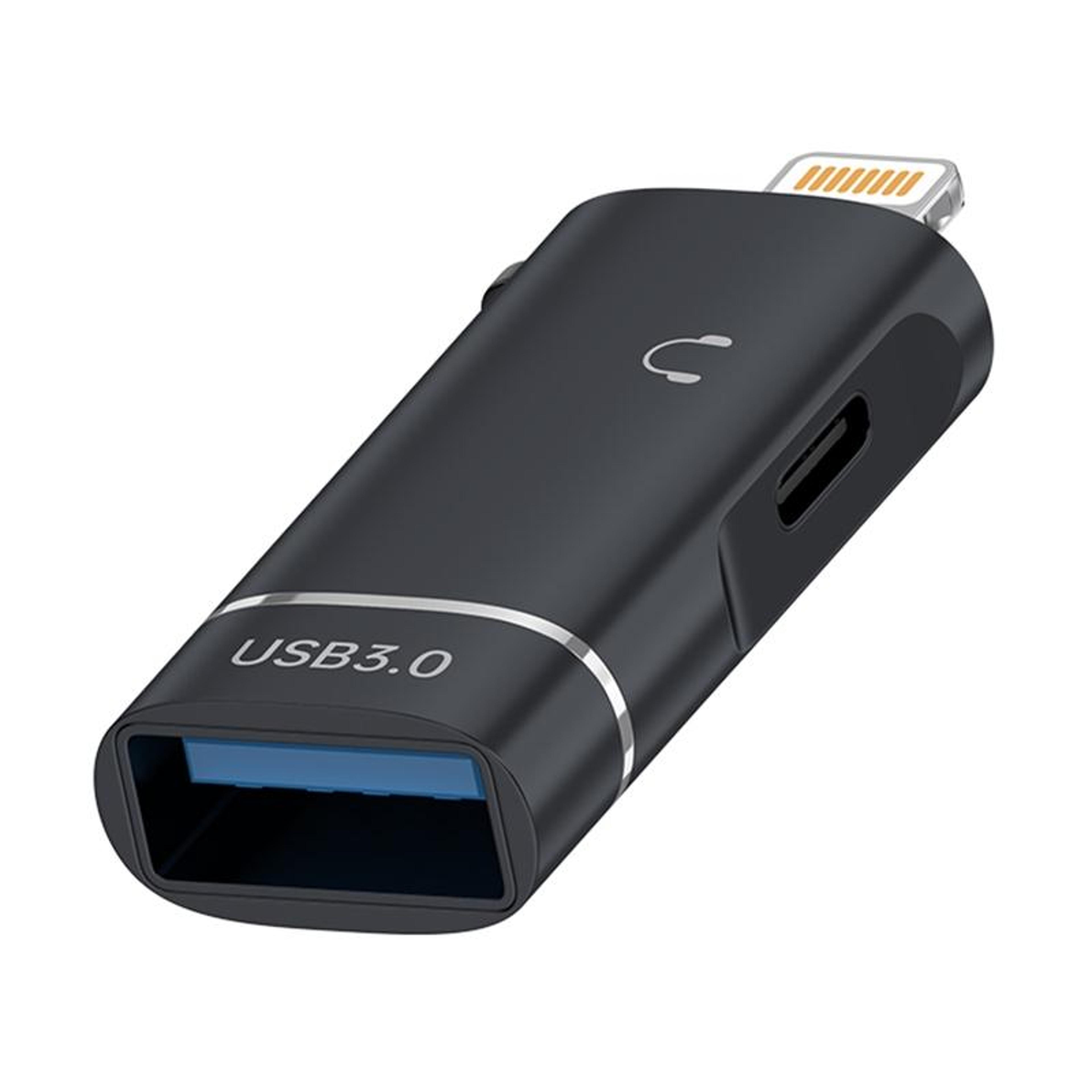 lightning to usb 3.0 & usb-c audio adapter for iphone data transfer and headphone expansion