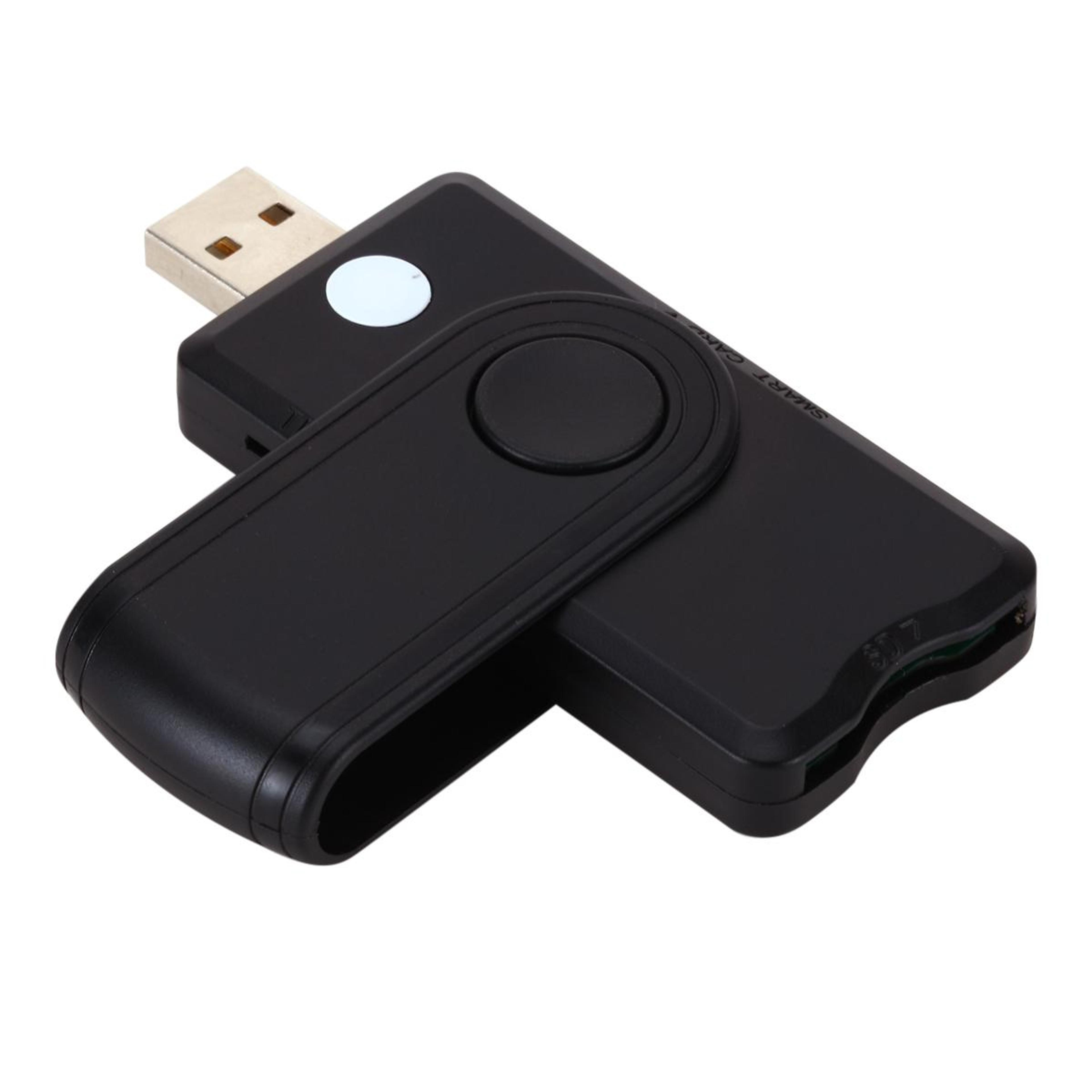 usb 2.0 smart card reader with cac support, sim adapter & memory card slots
