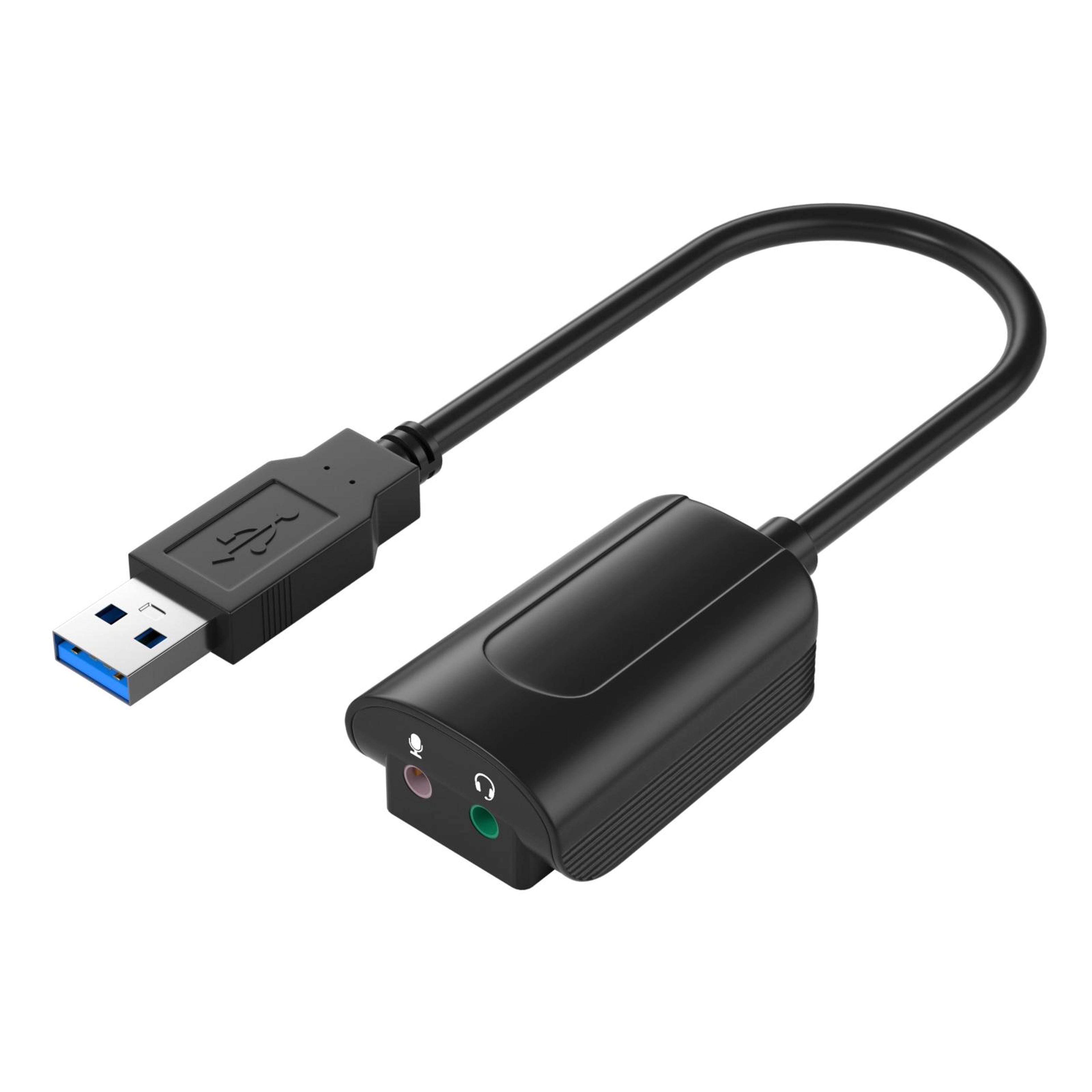 usb 7.1 surround sound card adapter for pc, laptop, ps4 & headsets