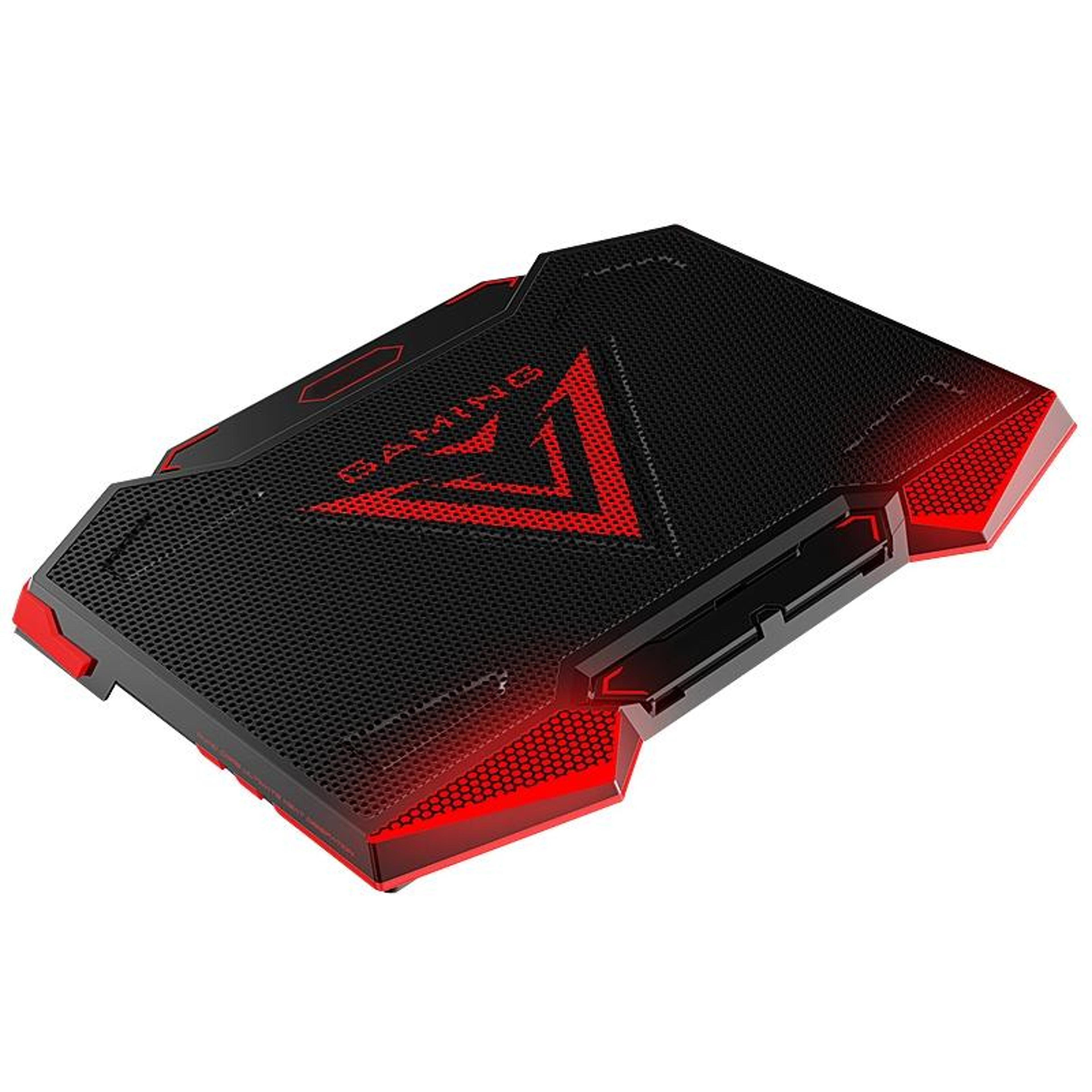 5-fan laptop cooling pad with dual usb ports & adjustable laptop stand for up to 18-inch notebooks