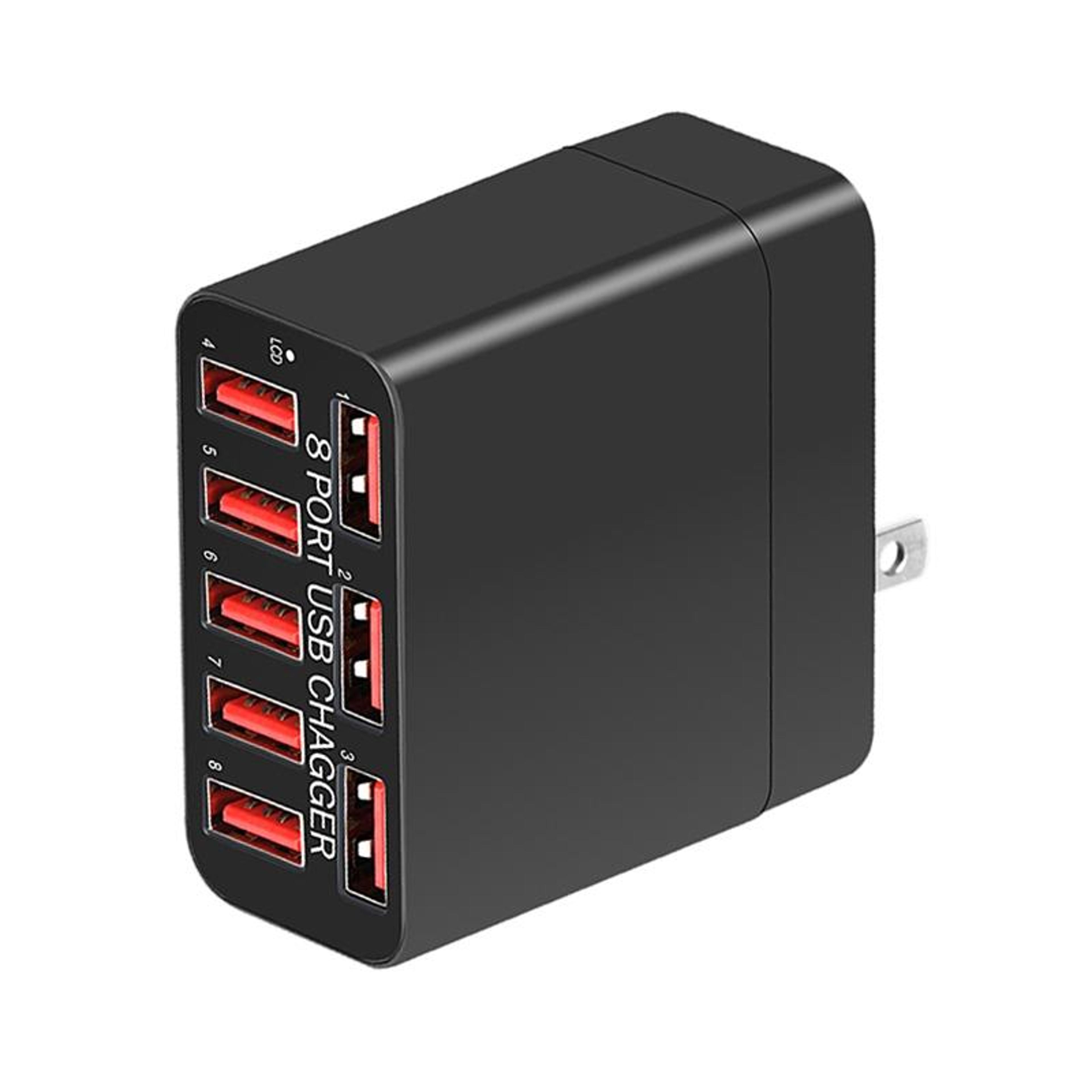 wlx-82 40w 8-port usb charging station multi-device charger for home, office & travel