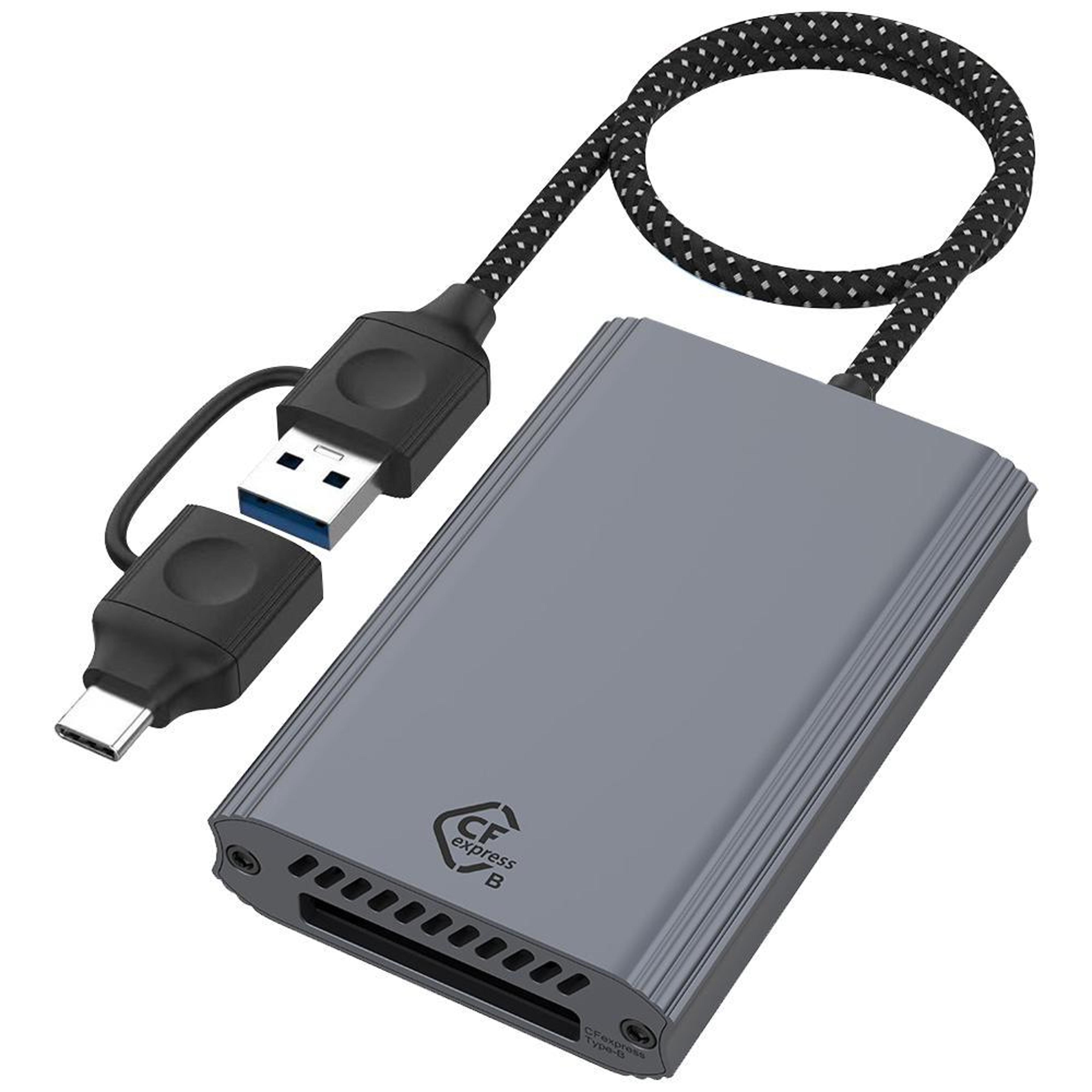 cfexpress type b usb-c card reader 10gbps high-speed memory card adapter