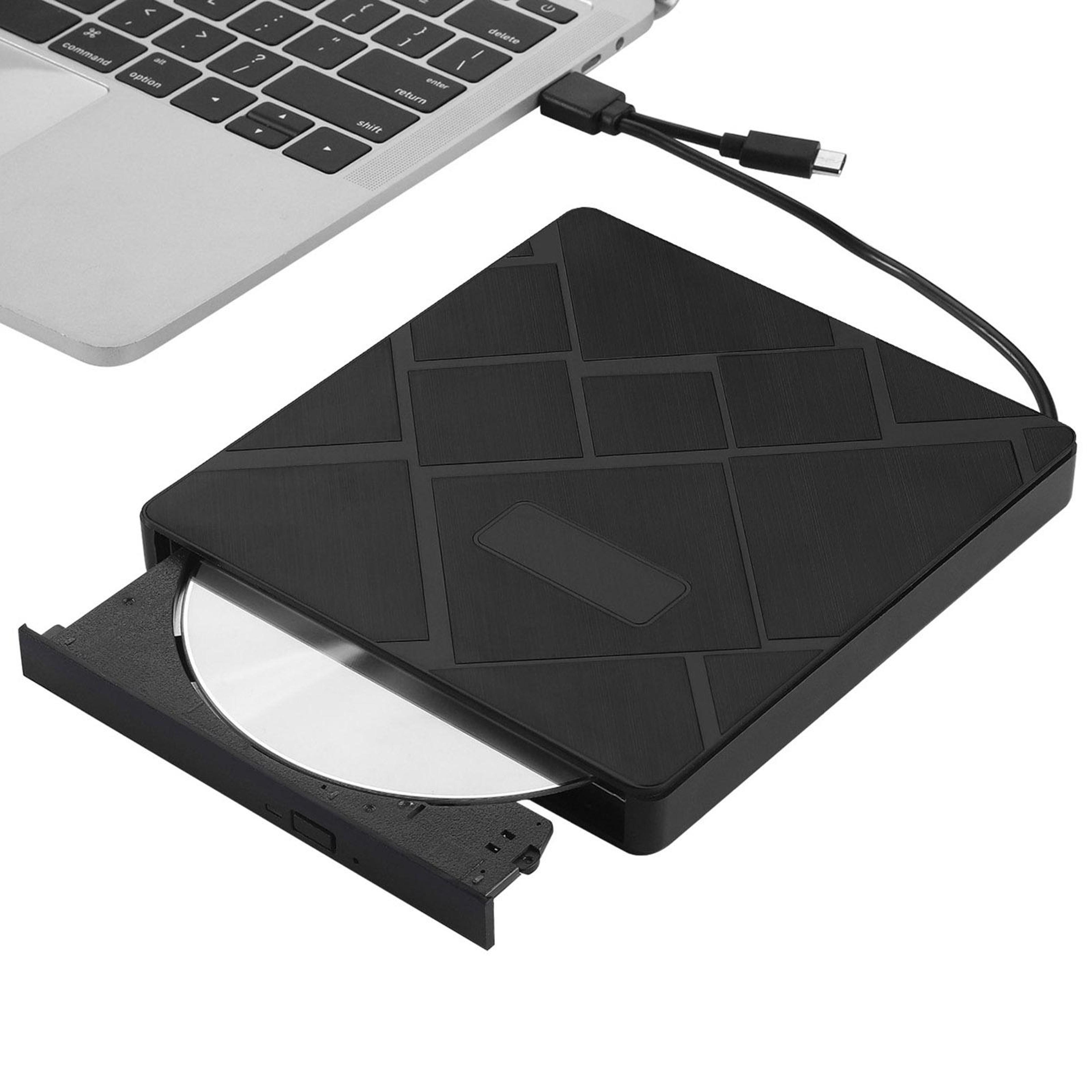ultra-slim external dvd drive usb 3.0 type-c cd dvd reader writer & burner hub