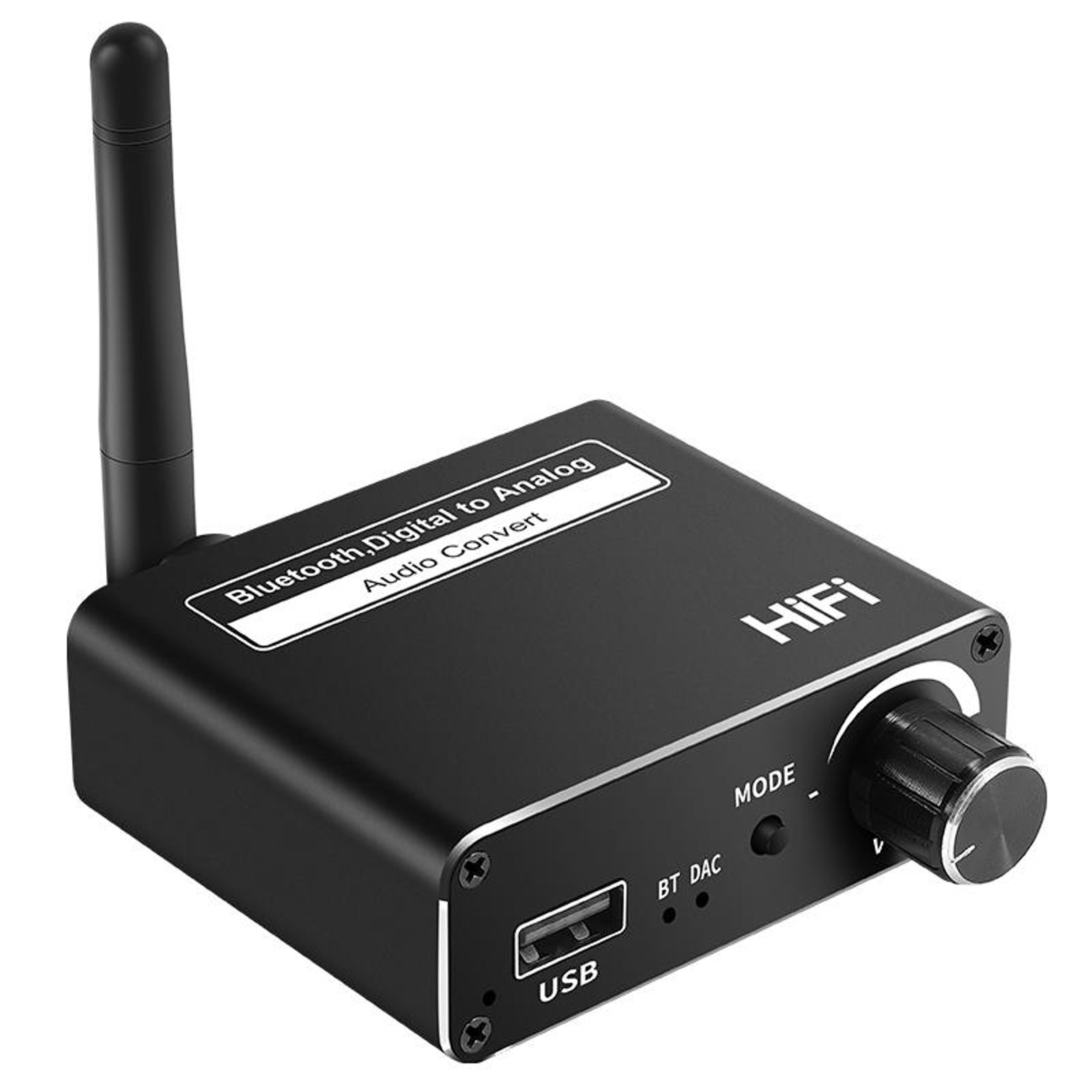 d18 wireless bluetooth audio receiver & digital-to-analog converter with usb music playback