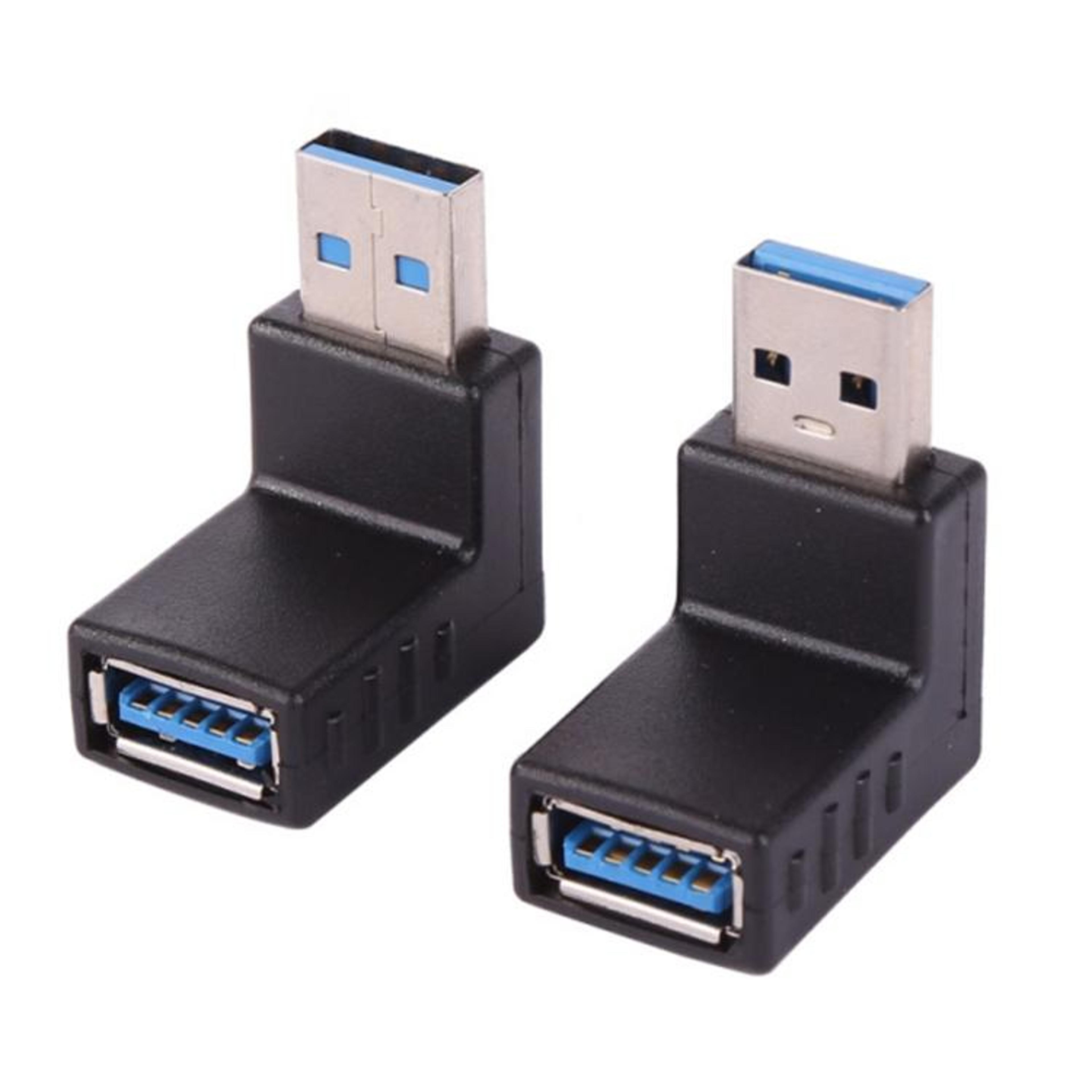 usb 3.0 right angle adapter 90 degree l-shaped male to female extension connector