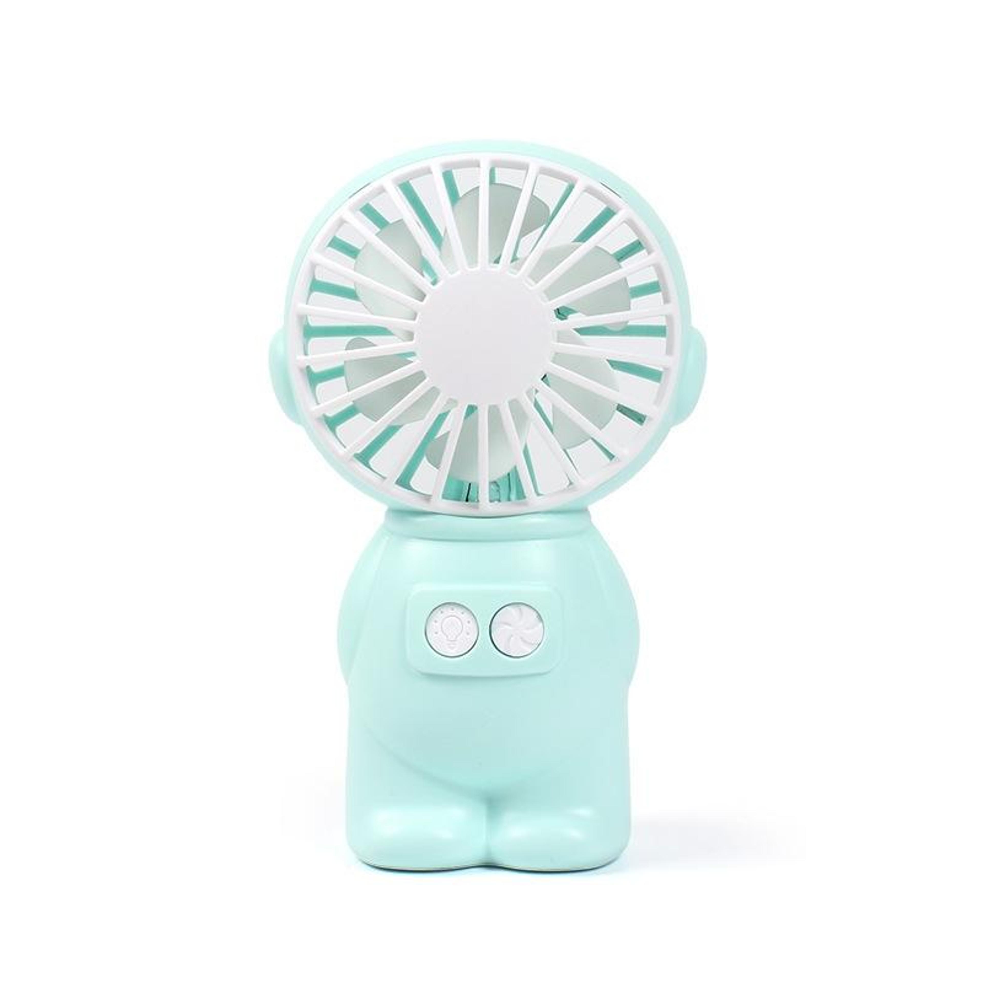 breezeglow portable handheld fan with night light usb rechargeable mini desk fan