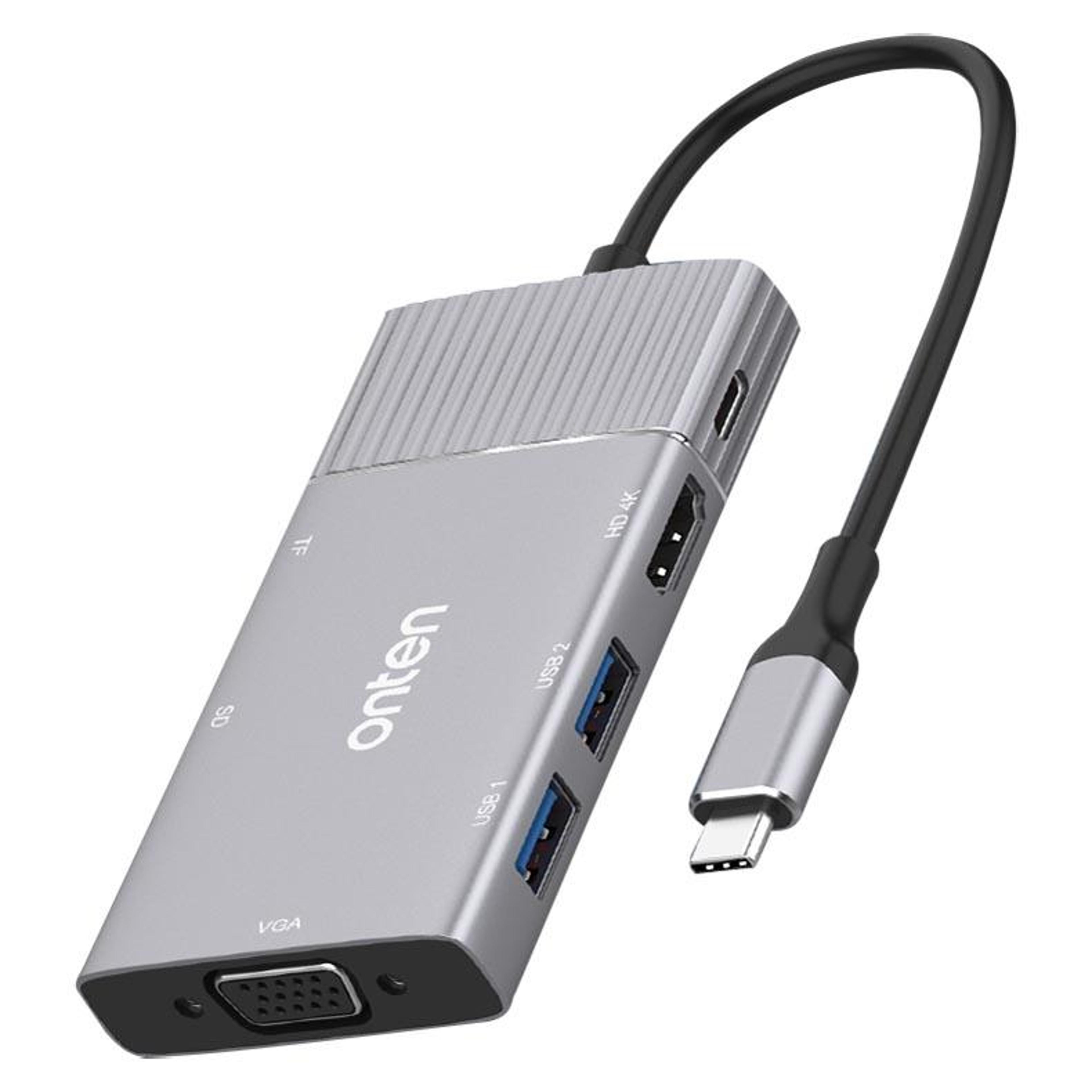 onten 95113 8-in-1 usb-c docking station hdmi vga pd3.0 hub