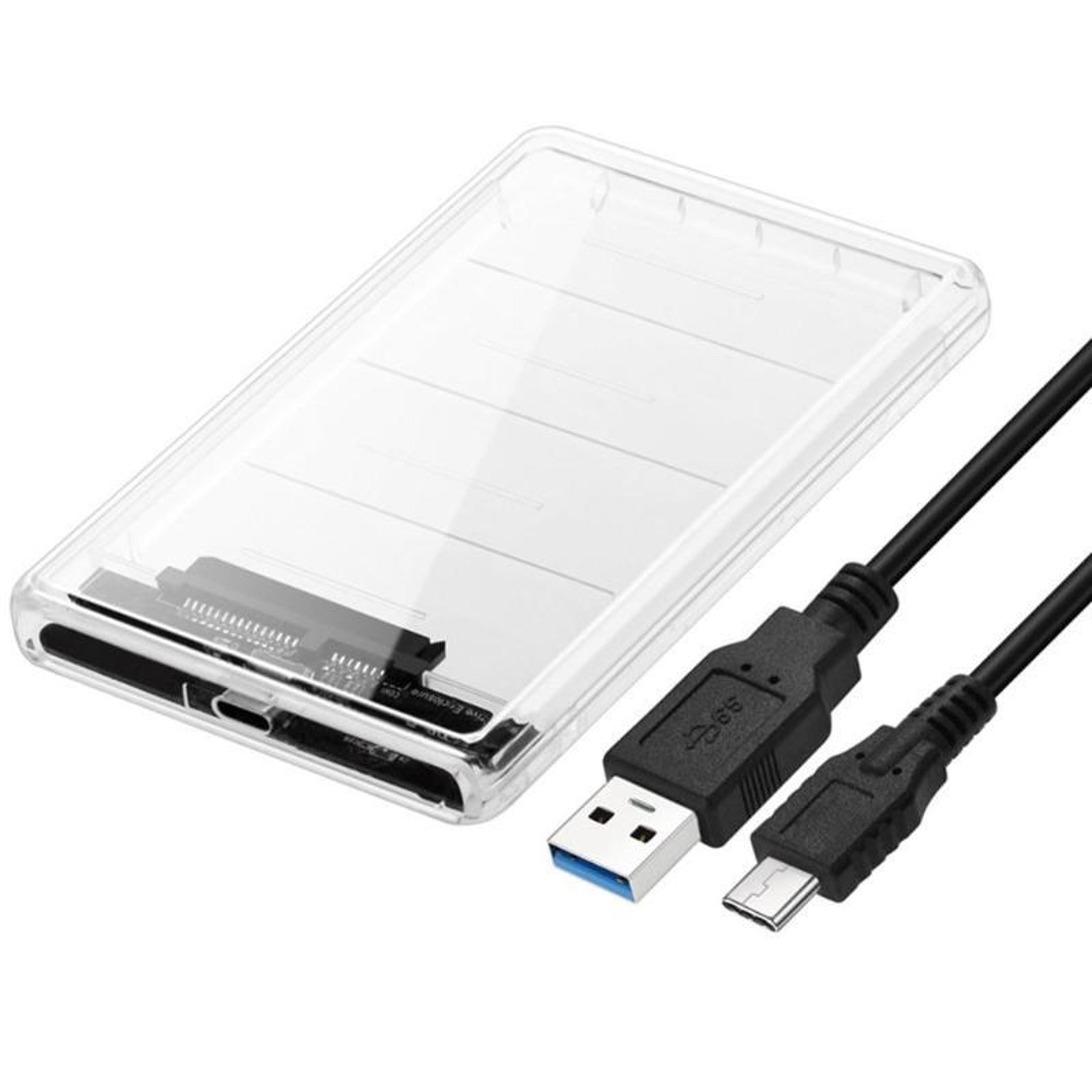 2.5 inch sata to usb 3.1 gen 2 transparent tool-free hard drive enclosure