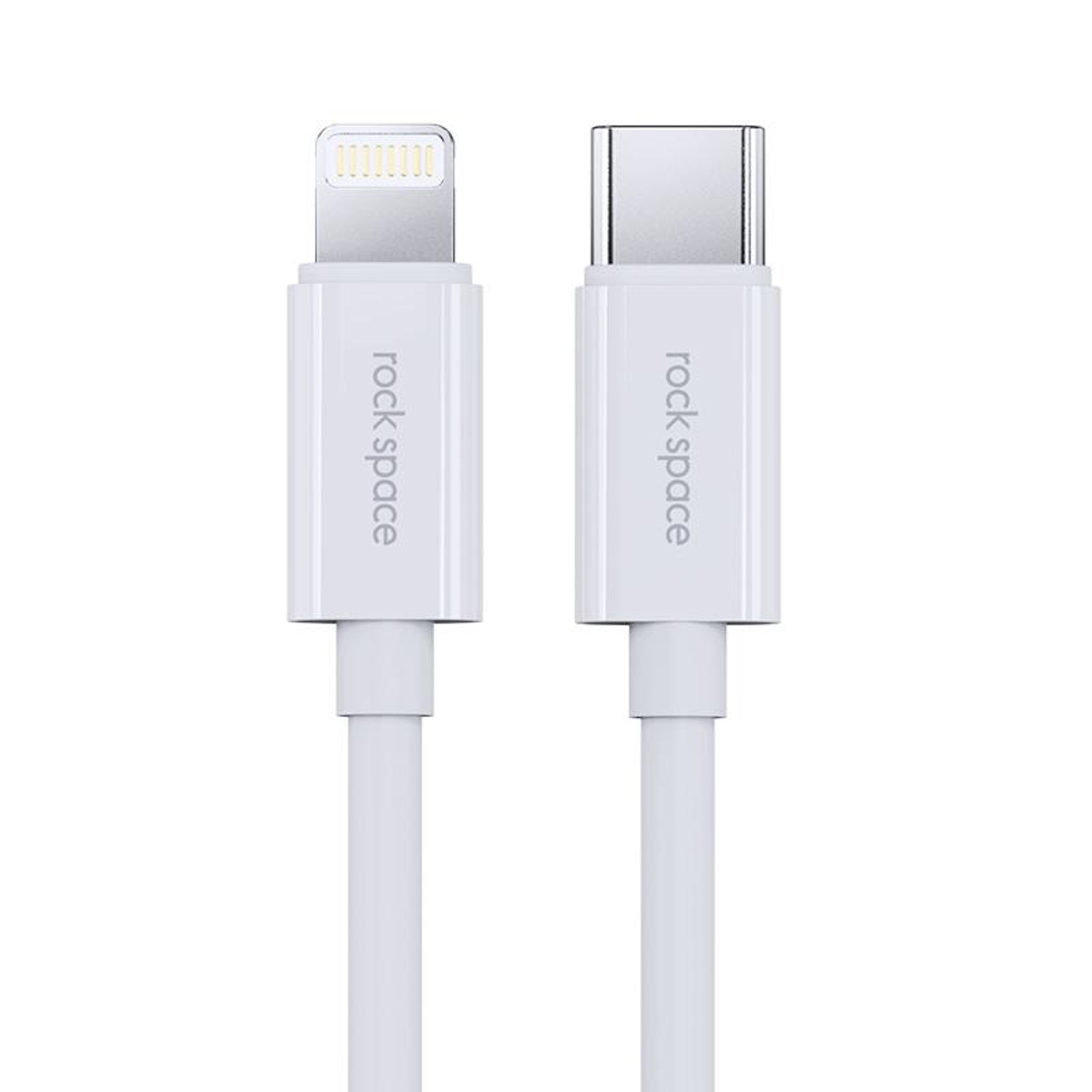 rock space z19 usb-c to lightning 20w fast cable 1m