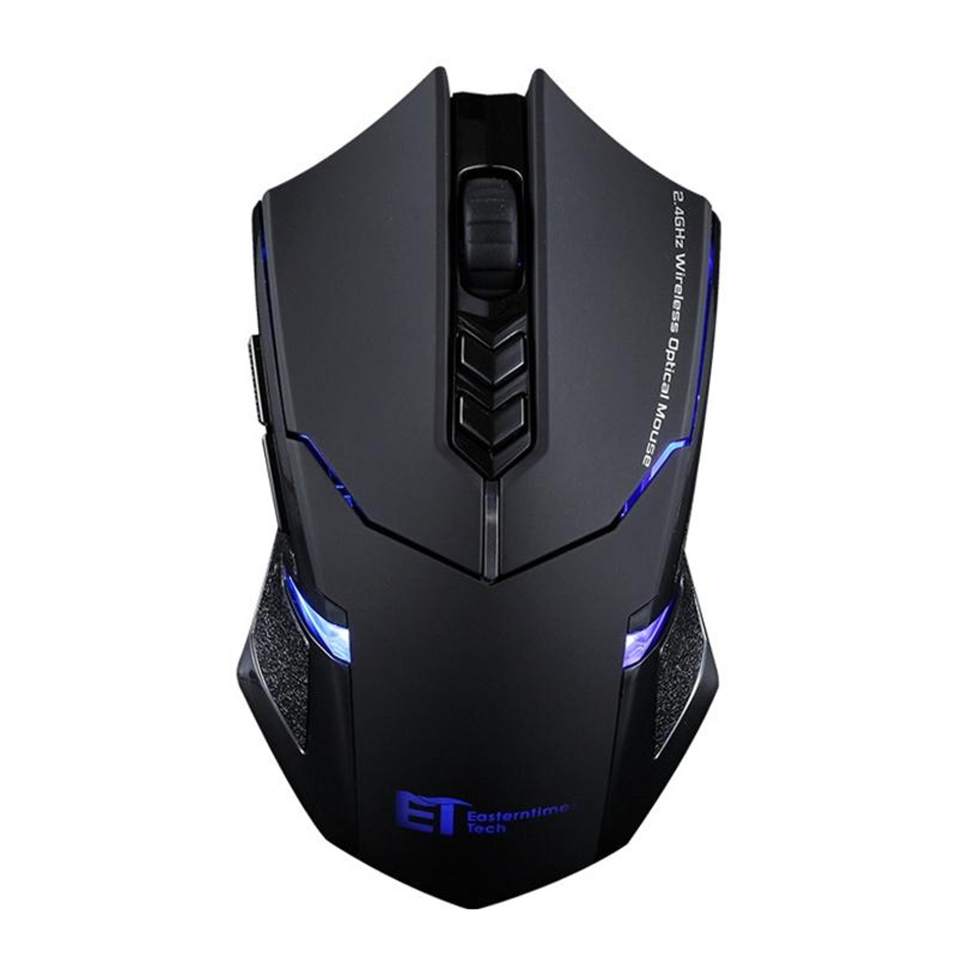 et x-08 wireless gaming mouse with silent clicks, rgb backlight & 2400 dpi control