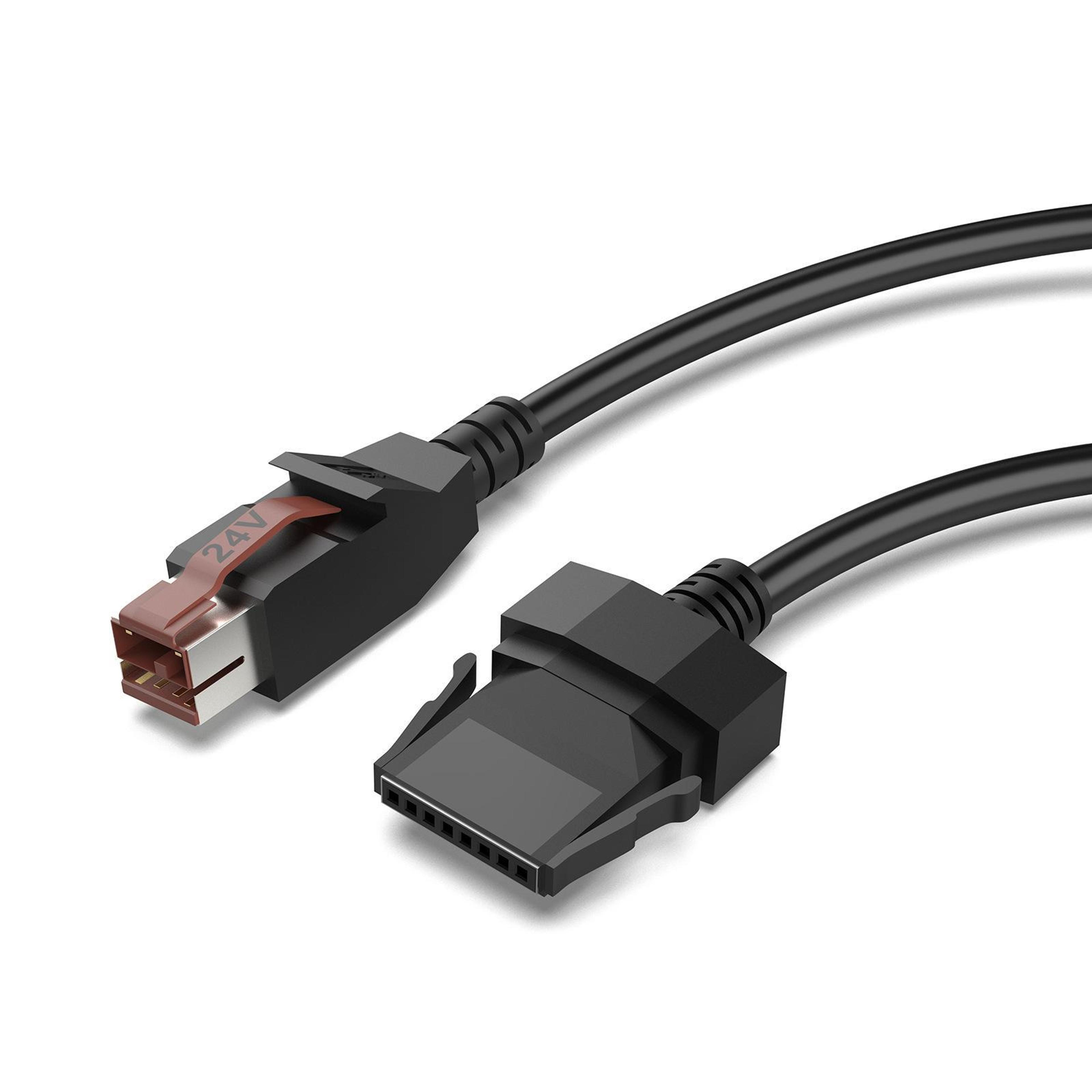 24v powered usb to 8-pin pos printer cable 1.8m for epson ibm receipt printers